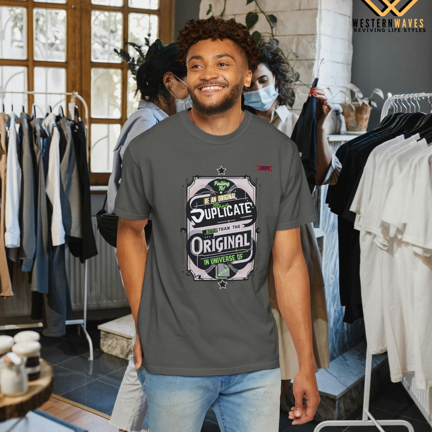 unisex garment-dyed t-shirt_ 09 July 2025_ Limited Edition Everyday Casual Wear by WesternWaves: