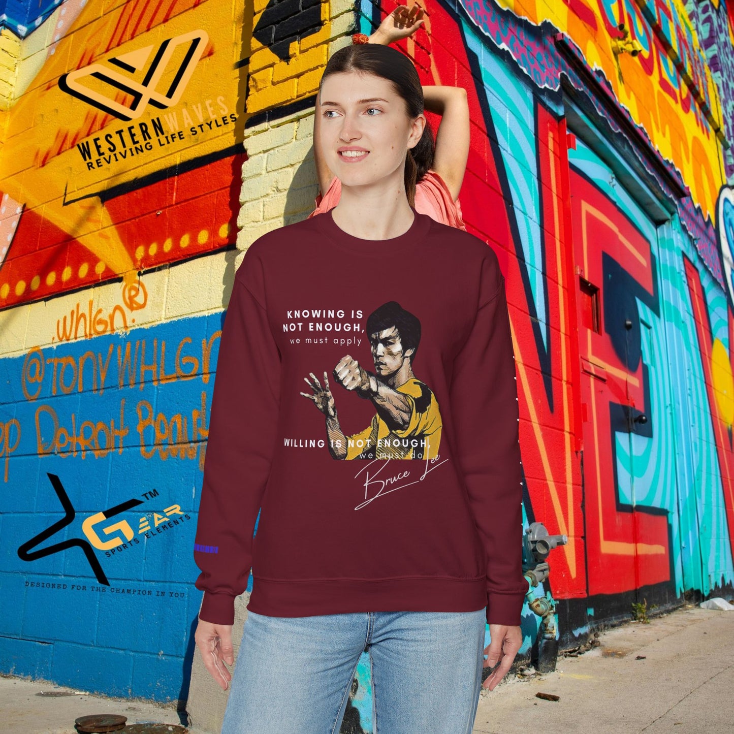 Unisex Heavy Blend™ Crewneck Sweatshirt_ N2+ Sports Series UHBCSS PT2WW008_ Limited Edition ‘Zeztz’ Brand Sports Elements by WesternWaves: