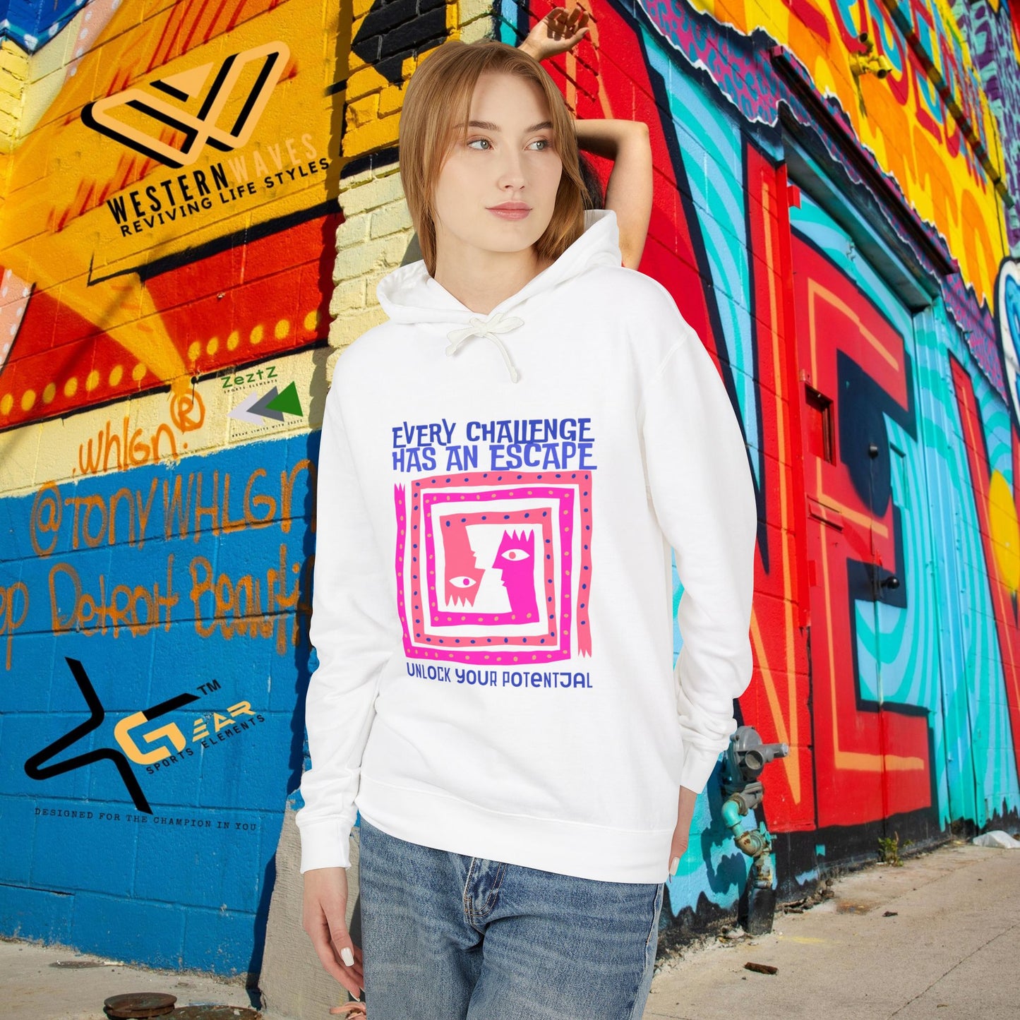 Unisex Lightweight Hooded Sweatshirt – N3+ Series USLWHSS PT2WW014_ Limited Edition Crafted Comfort by WesternWaves: