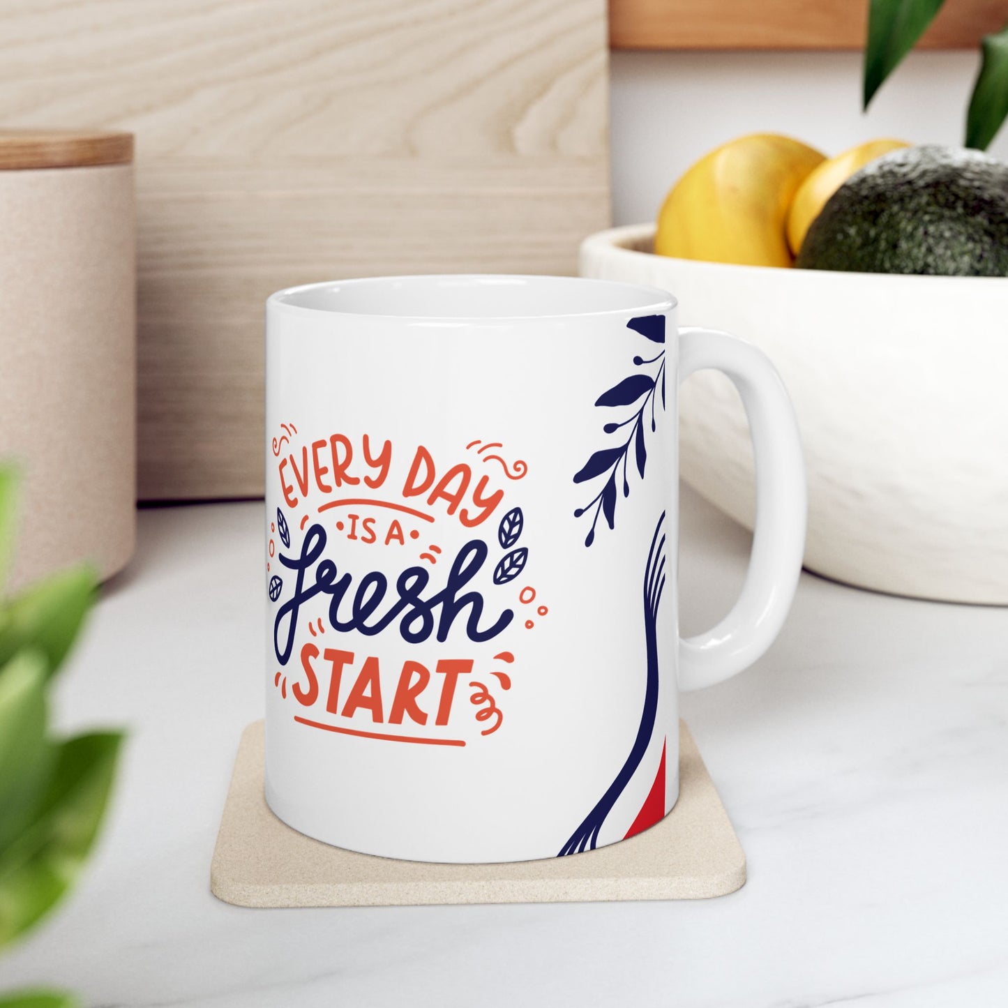 Inspirational Ceramic Mug - "Every Day is a Fresh Start" - Perfect for Daily Motivation_ 17 aPRIL 2025_ 001