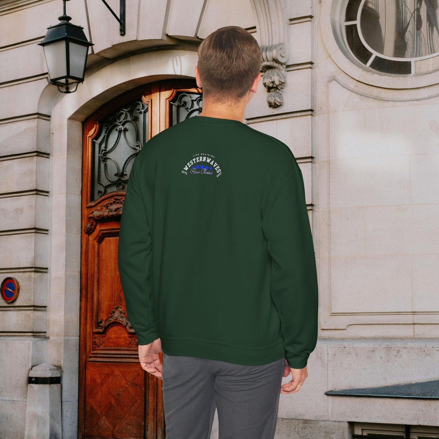 Unisex Heavy Blend™ Crewneck Sweatshirt_ N2 Sports Series UHBCSS PT2WW004_ Limited Edition 'DROPS' Brand Sweatshirt by WesternWaves: