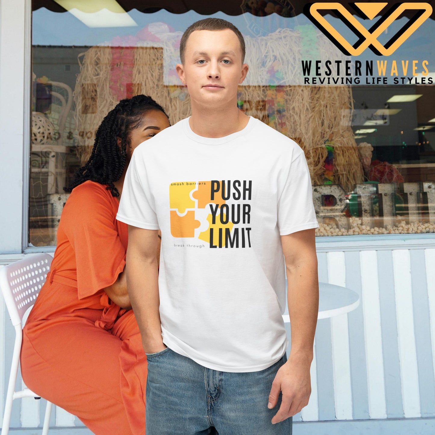 Unisex HD Cotton™ T-shirt_ N+ Series USHDCTS PT2WW001_ Limited Edition Unisex HD Cotton™ T-shirt by WesternWaves: