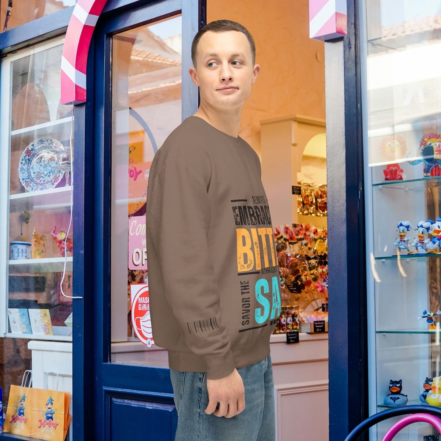 Unisex Lightweight Crewneck Sweatshirt_ N2 Series ULWCSS PT2WW005_Limited Edition Unparalleled Quality by WesternWaves: