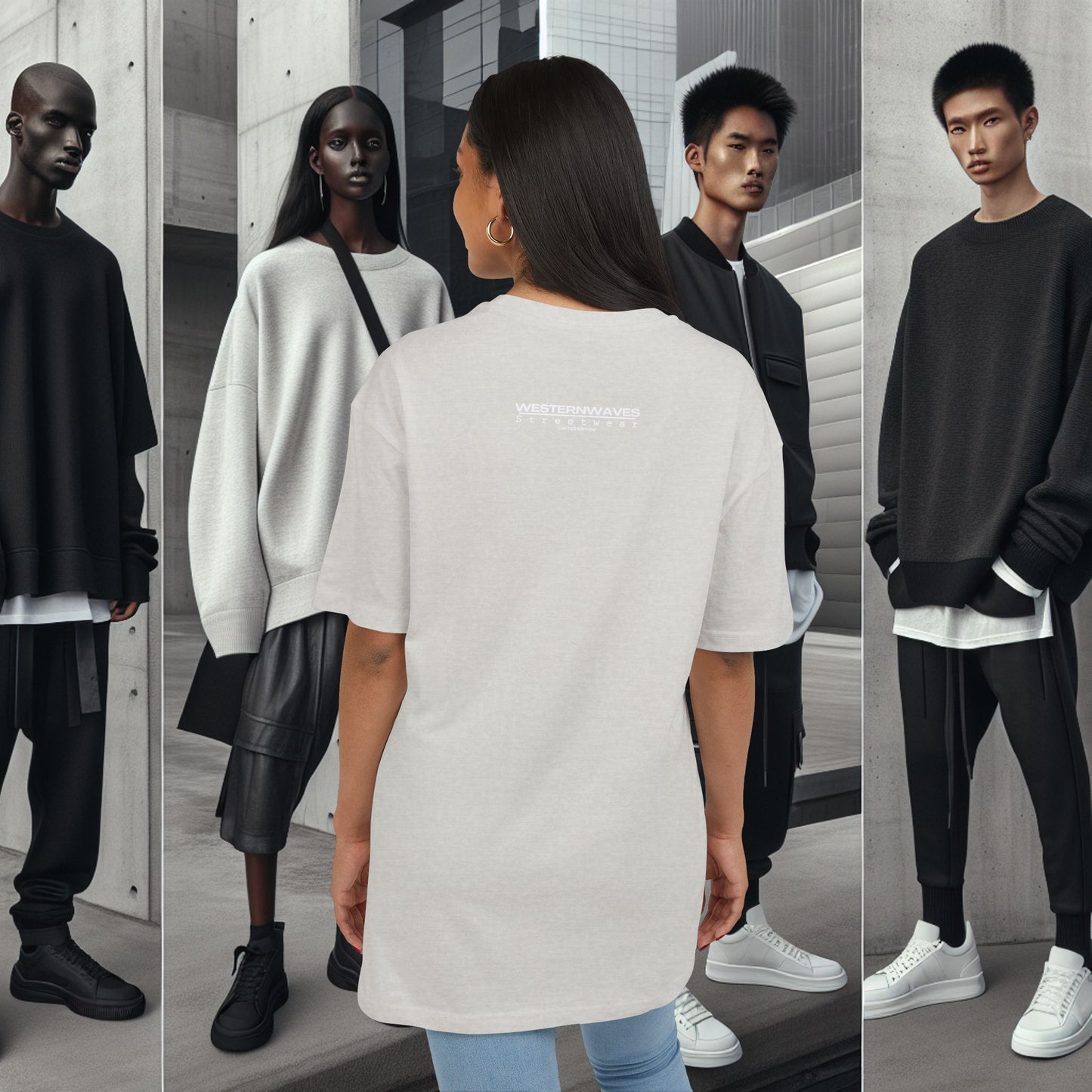 Unisex Heavy Oversize Tee_ N8+ Series USHOSTEE_ PT2WW002_ Limited Edition Urban Fashion Tee by WesternWaves: