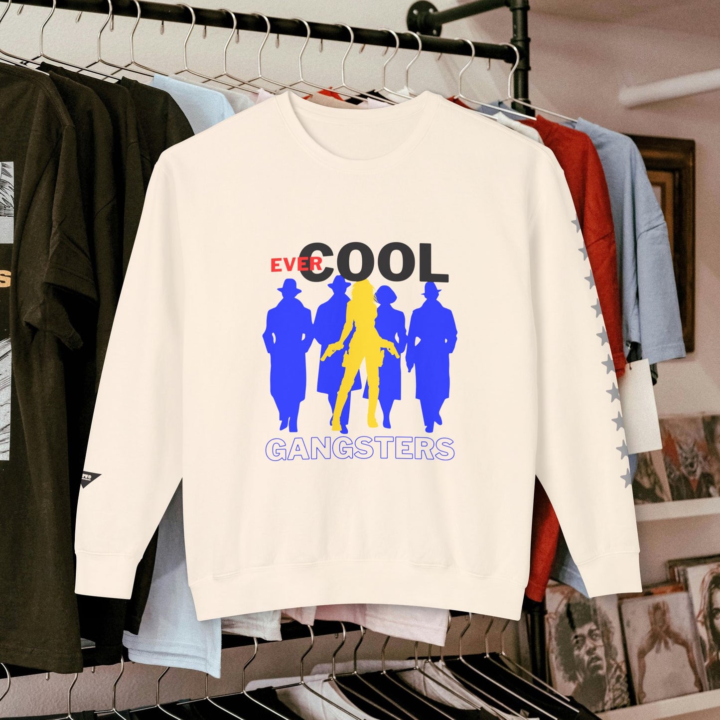 Unisex Lightweight Crewneck Sweatshirt_ N3+ Series ULWCSS PT2WW001_ Limited Edition by WesternWaves: