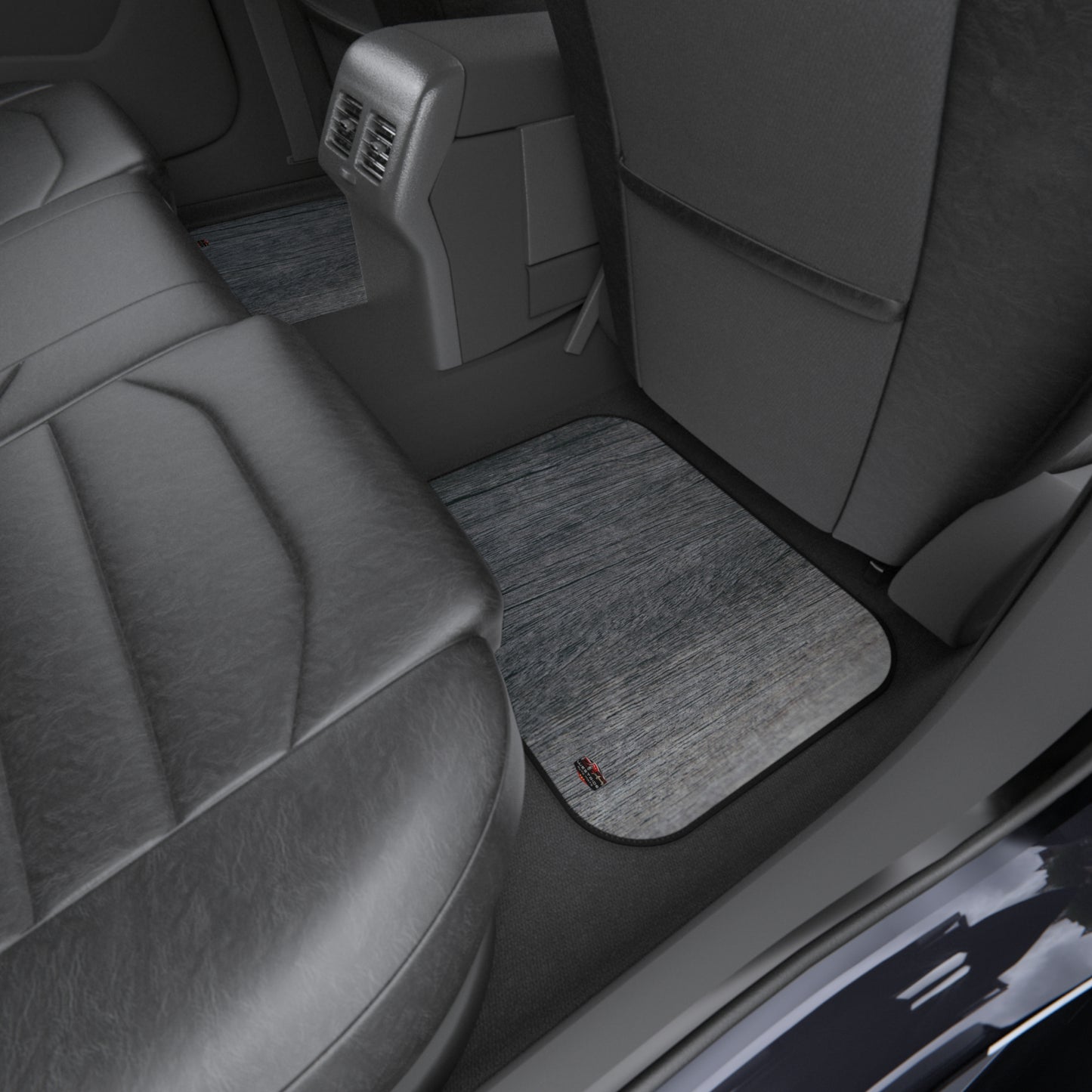 Car Floor Mats Set of 4- Rustic Wood Effect_ Series N8+ CMSO4RWE PT2WW001_ Limited Edition Stylish Floor Liners by WesternWaves: