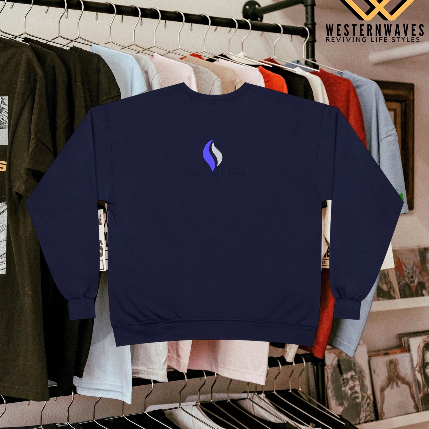 Unisex EcoSmart® Crewneck Sweatshirt_ N3+ Series USESCNSS PT2WW001_ Limited Edition Perfect Blend of Comfort, Style, & Sustainability by WesternWaves: