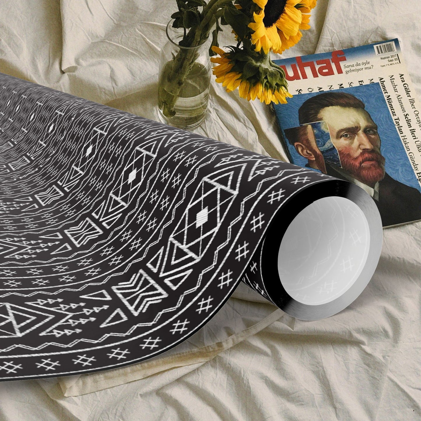 Wrapping Papers - Elegant Black Pattern - Perfect for Gift Giving and Special Occasions_ N6+ Series WPEPG PT2WW001_ Limited Edition by WesternWaves: