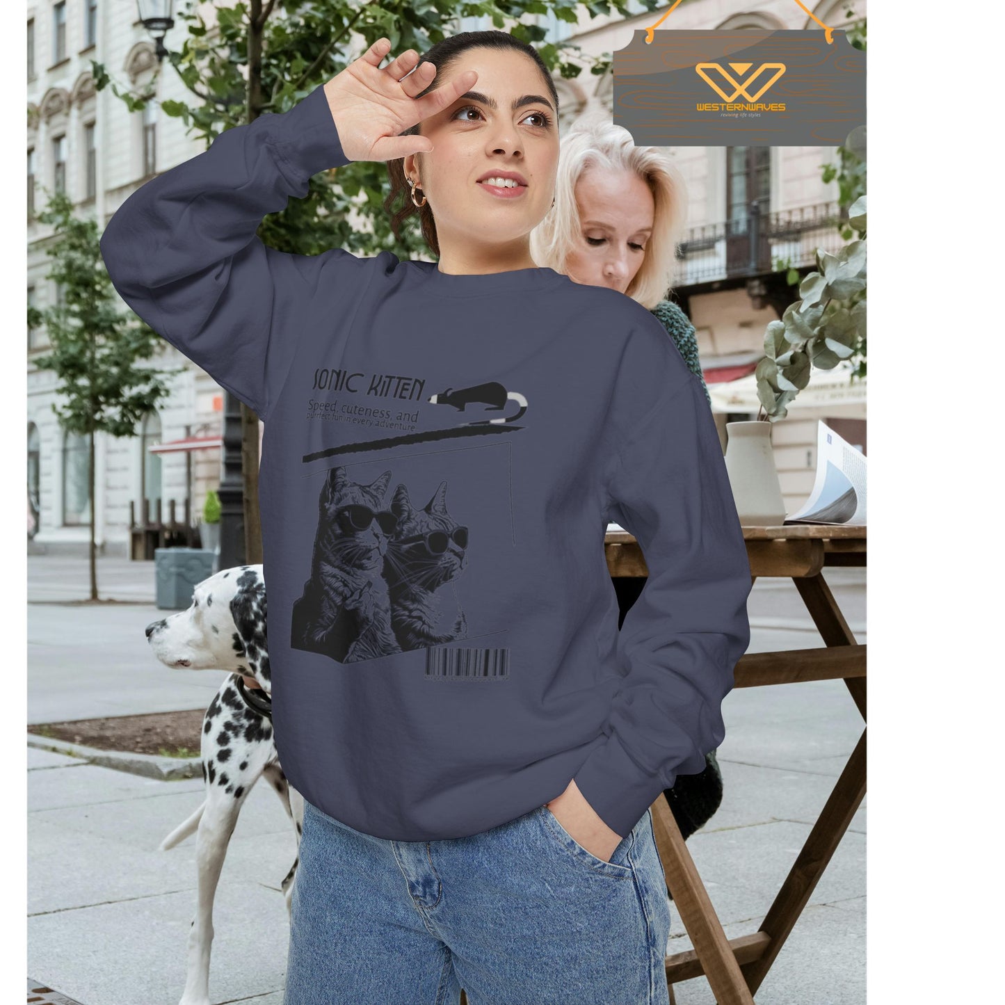 Unisex Garment-Dyed Sweatshirt_ N3+ Series SPW UGDSS PT2WW003_WesternWaves Limited Edition