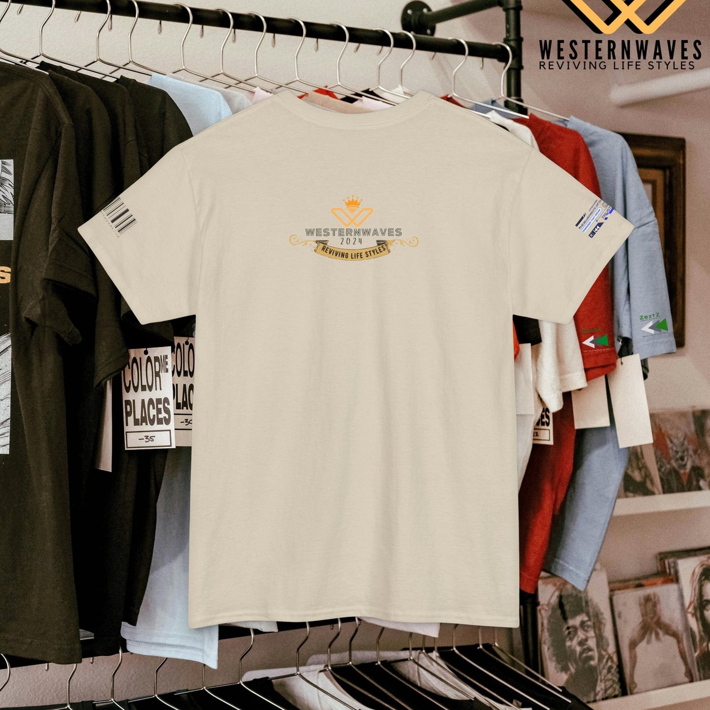 Unisex Heavy Cotton Tee_ Crafted from premium 100% cotton_ N3+ Series UHCT PT2WW012_ Limited Edition Maximum Comfort by WesternWaves: