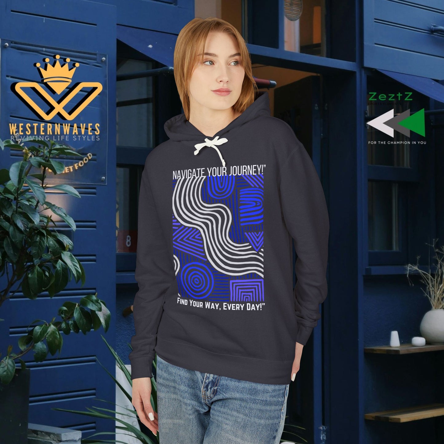 Unisex Lightweight Hooded Sweatshirt – N3+ Series USLWHSS PT2WW010_ Limited Edition Crafted Comfort by WesternWaves: