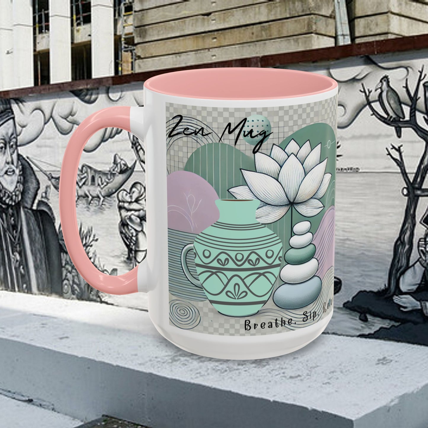 Accent Coffee Mug (11, 15oz) _ N3+ Series ACMUG PT2WW006_ Limited Edition Blend Style & Functionality by WesternWaves: