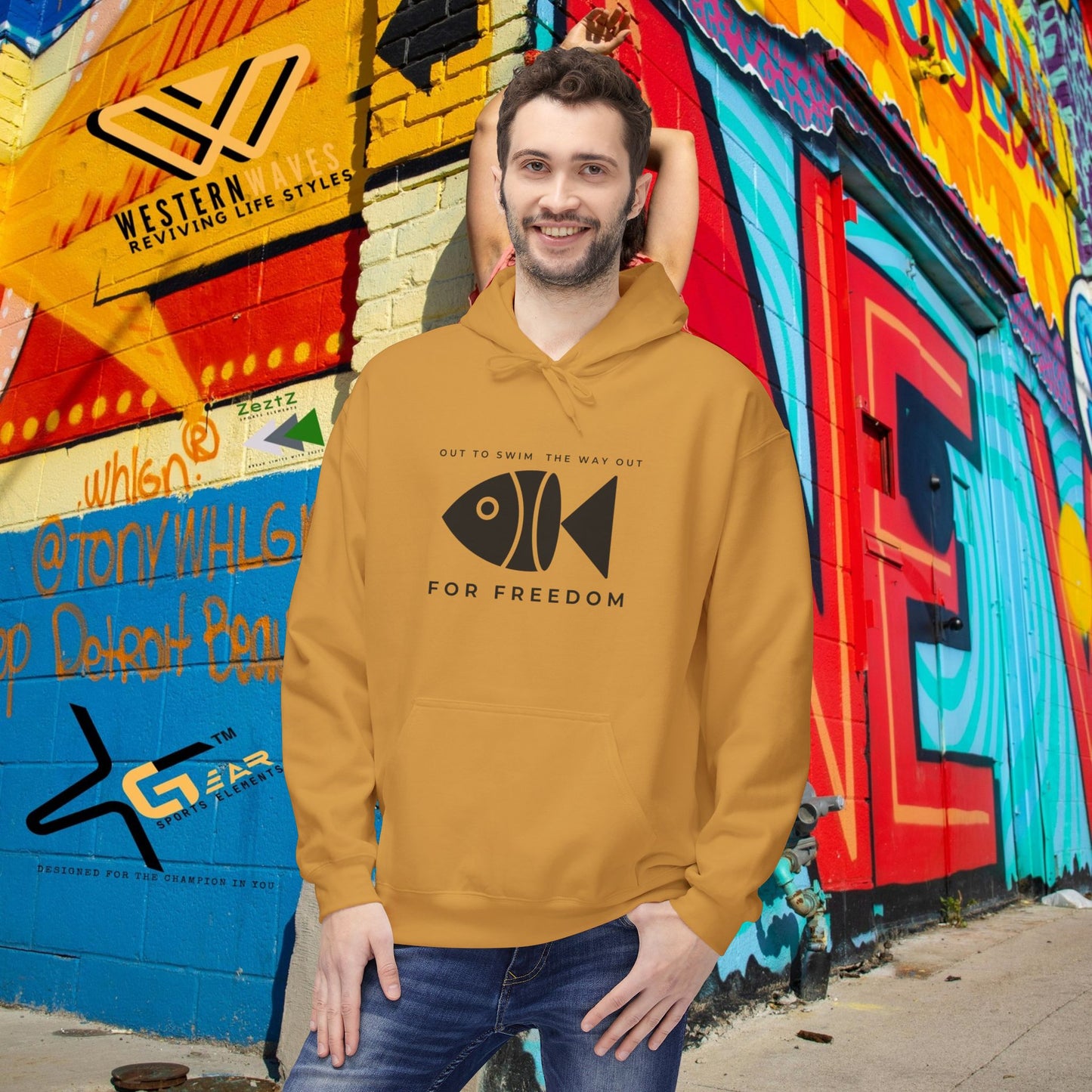 Unisex Midweight Softstyle Fleece Hoodie_ N3+ Series USMWXXFH PI2WW001_ Limited Edition by WesternWaves: