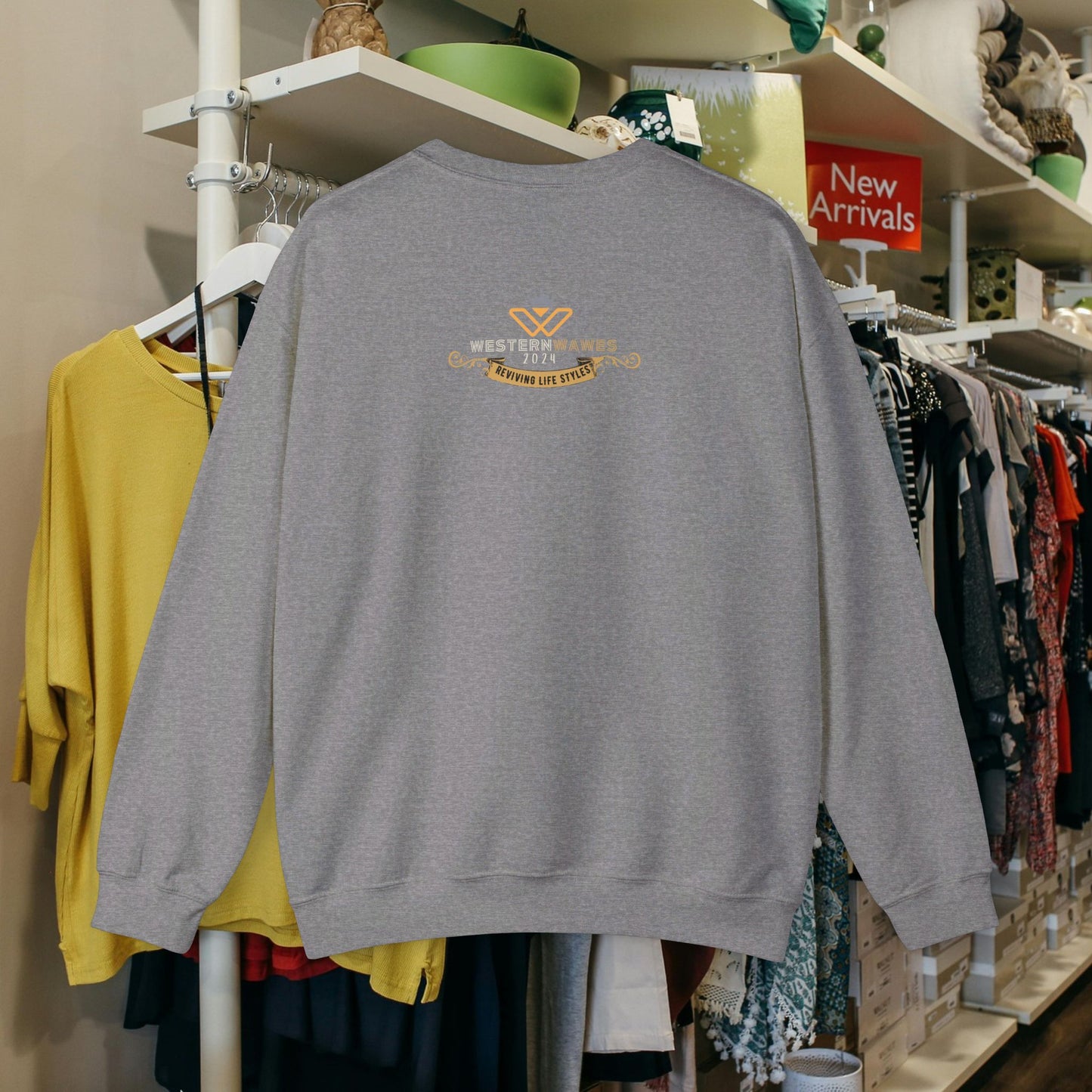Unisex Heavy Blend™ Crewneck Sweatshirt_ N2+ Series UHBCSS PT2WW003_L imited Edition Pure Luxury for Every Occasion by WesternWaves: