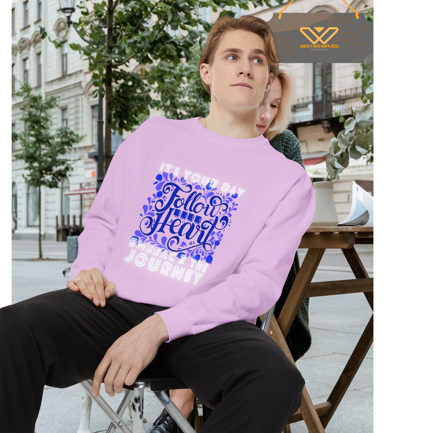 Unisex Garment-Dyed Sweatshirt_ N3+ Series UGDSS PT2WW002_ Limited Edition by WesternWaves_