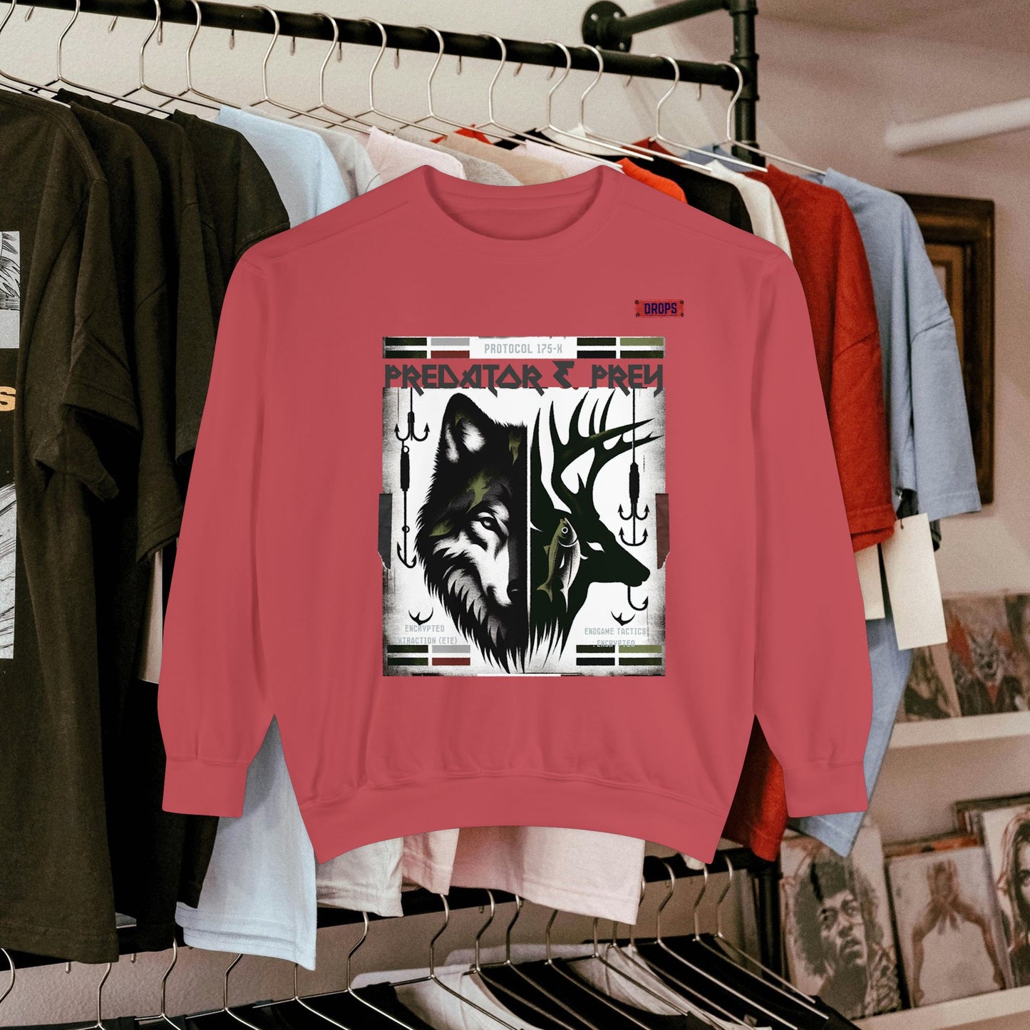 Predator & Prey Sweatshirt_ 03 Sep 2025_ Cozy Unisex Pullover, Nature Lover Apparel, Gifts for Wildlife Enthusiasts, Fall Fashion Layer