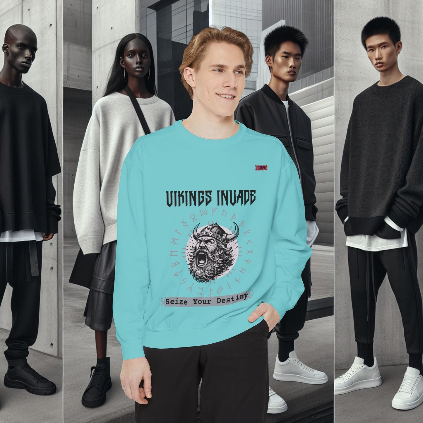 Unisex Garment-dyed Sweatshirt_ Series UWD 063_ Limited Edition Cozy Apparel for Adventurers by WesternWaves: