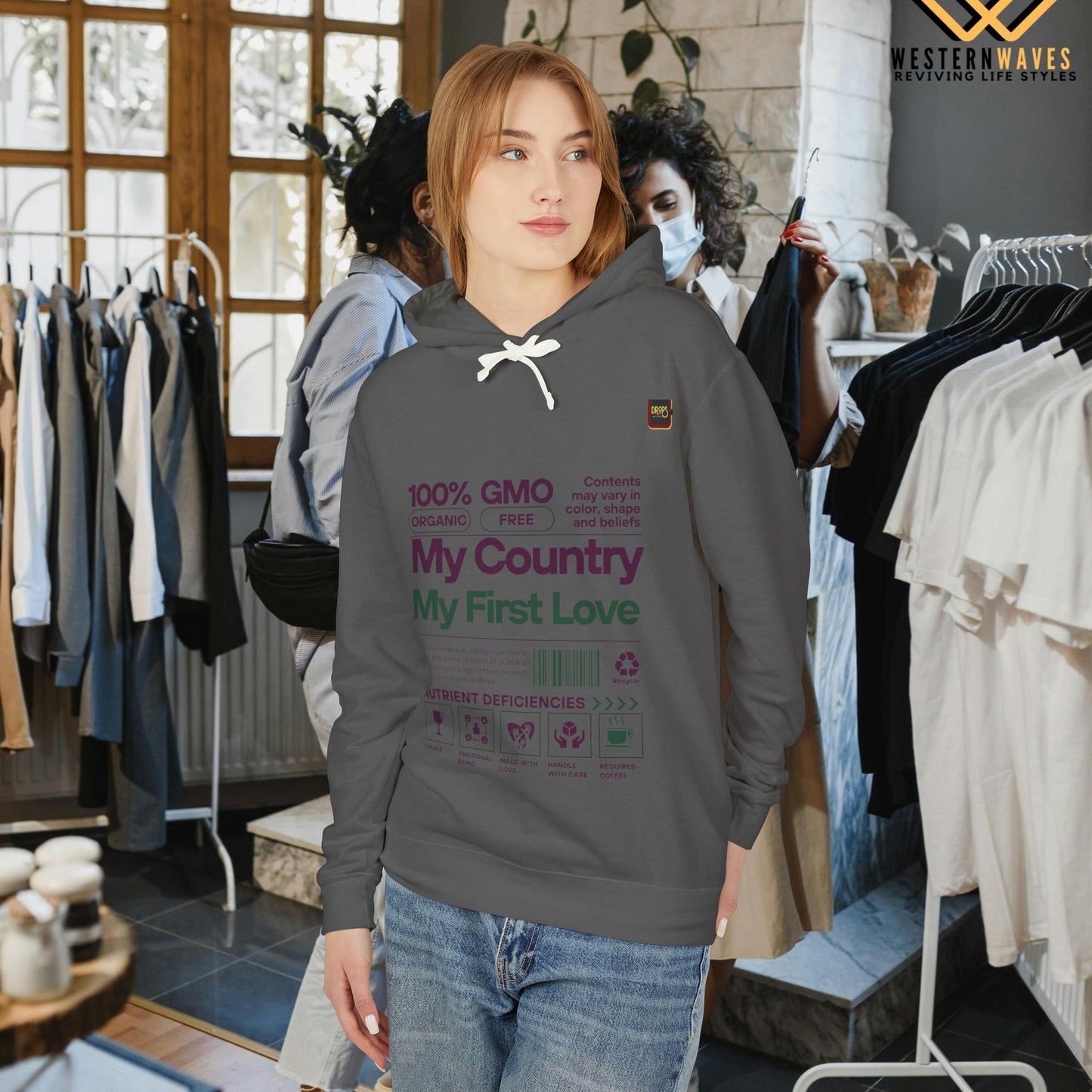 Unisex Lightweight Hooded Sweatshirt – N2+ Series USLWHSS PT2WW022_ Limited Edition Crafted Comfort by WesternWaves:
