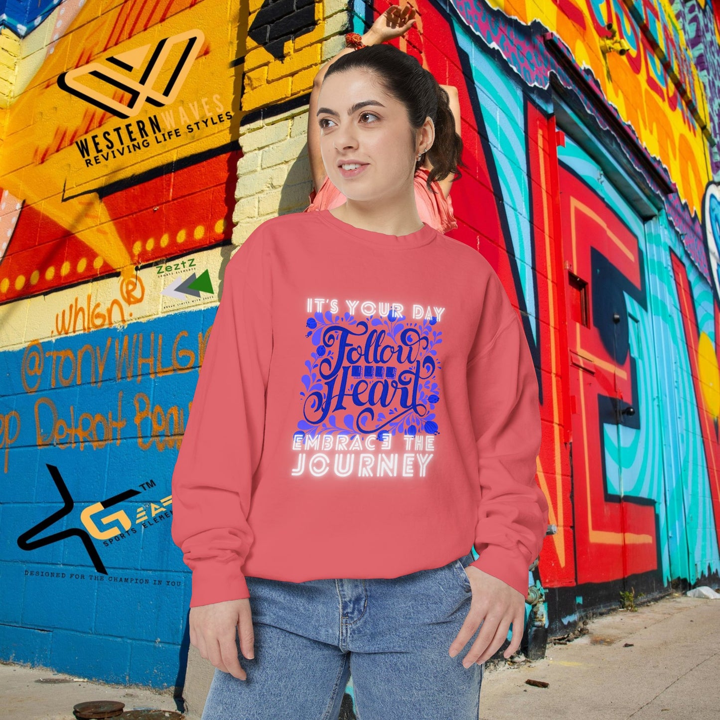 Unisex Garment-Dyed Sweatshirt_ N3+ Series UGDSS PT2WW002_ Limited Edition by WesternWaves_