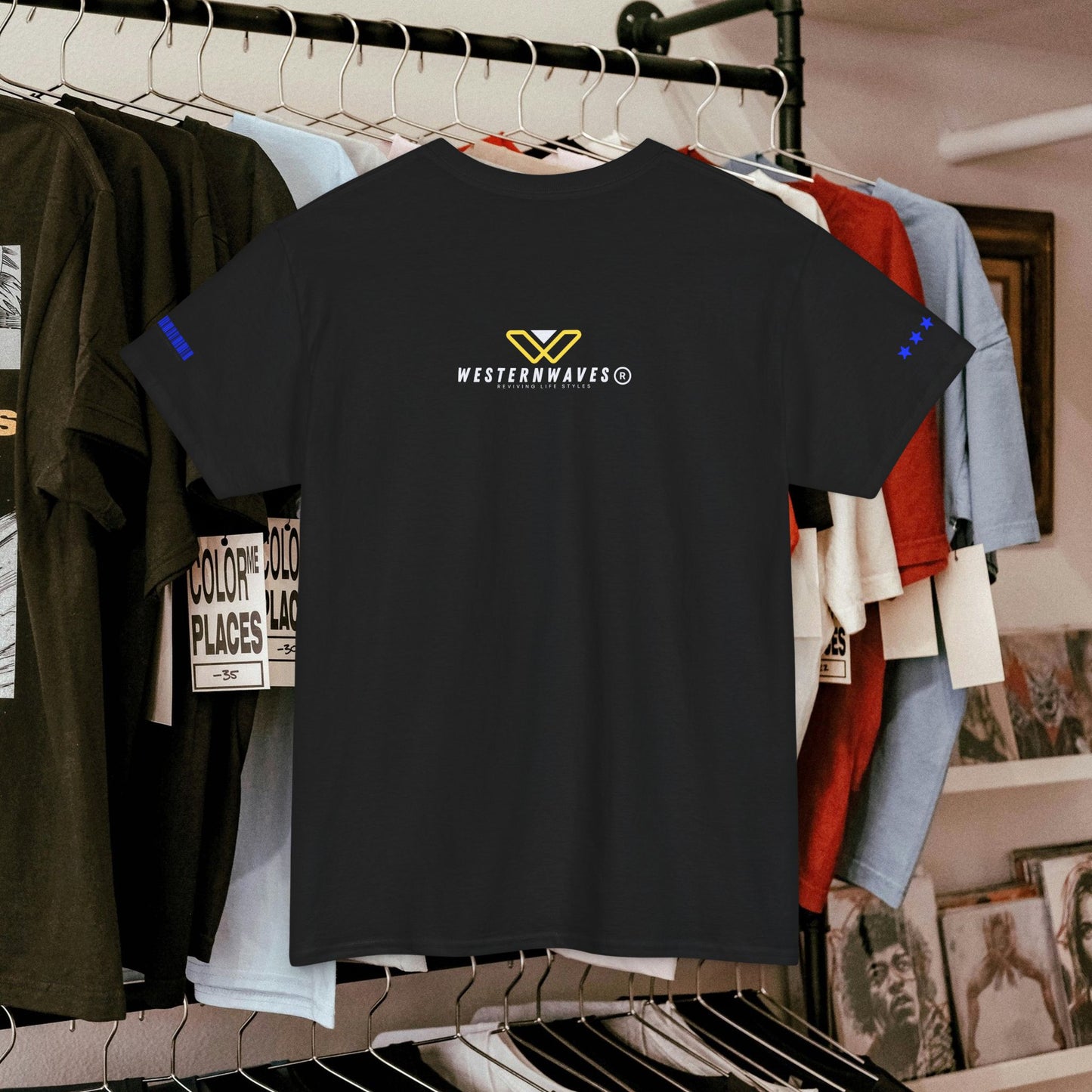 Unisex Heavy Cotton Tee_ Crafted from premium 100% cotton_ N2+ Series UHCT PT2WW009_ Limited Edition Maximum Comfort by WesternWaves: