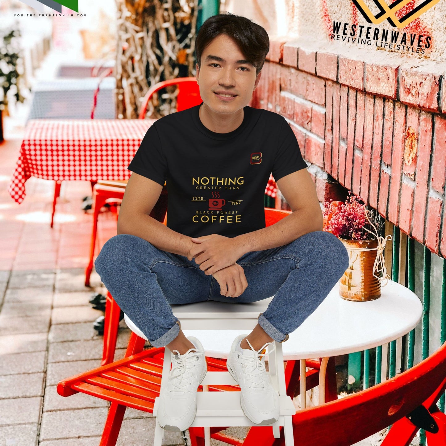 Unisex Ultra Cotton Tee_ Classic Comfort Unleashed_ N2+ Series USUCTEE PT2WW006_ Limited Edition Maximum Comfort & Style by WesternWaves: