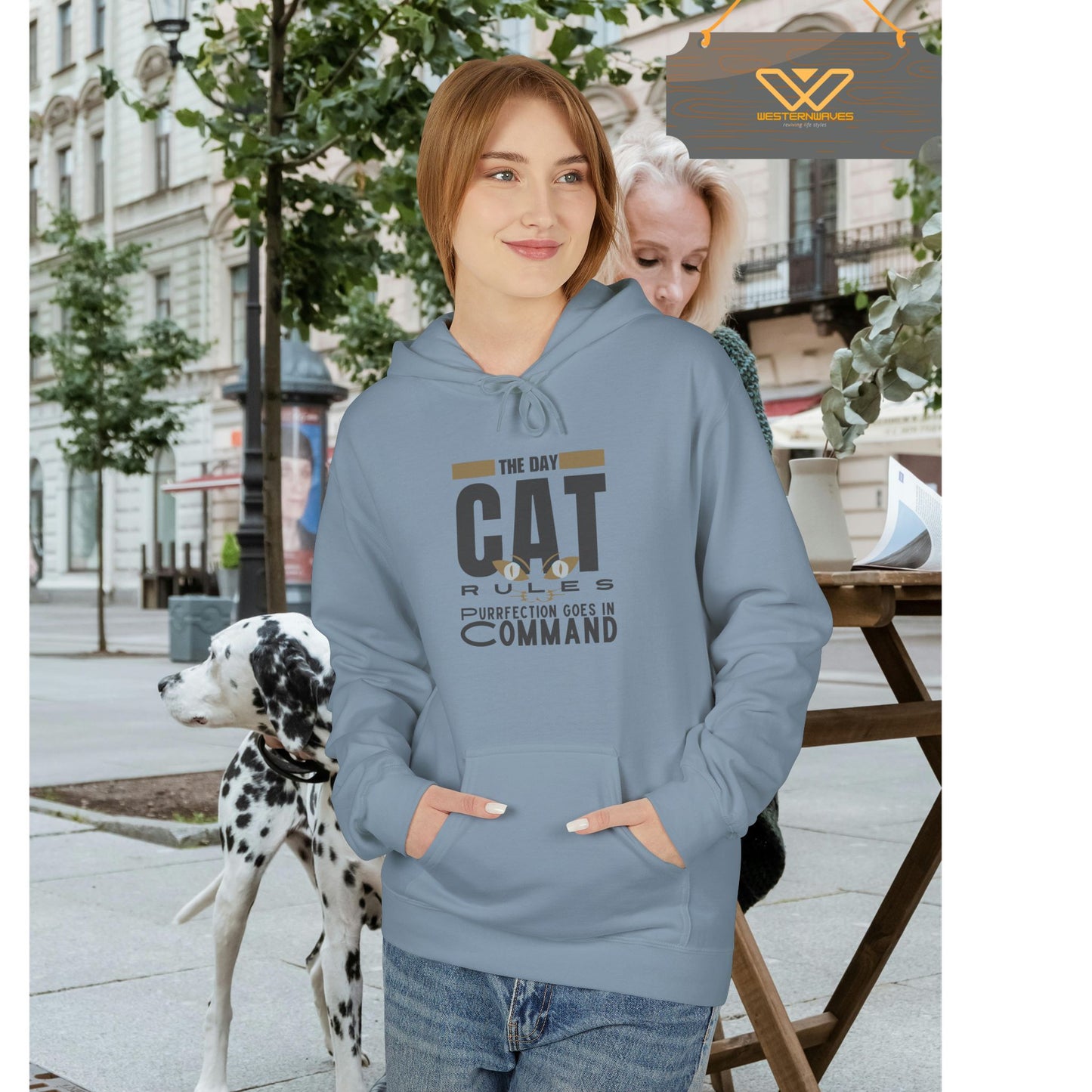 Unisex Midweight Softstyle Fleece Hoodie_ N3+ Series USMWSSFH PT2WW008_ Limited Edition Luxuriously Soft 100% Cotton Face by WesternWaves: