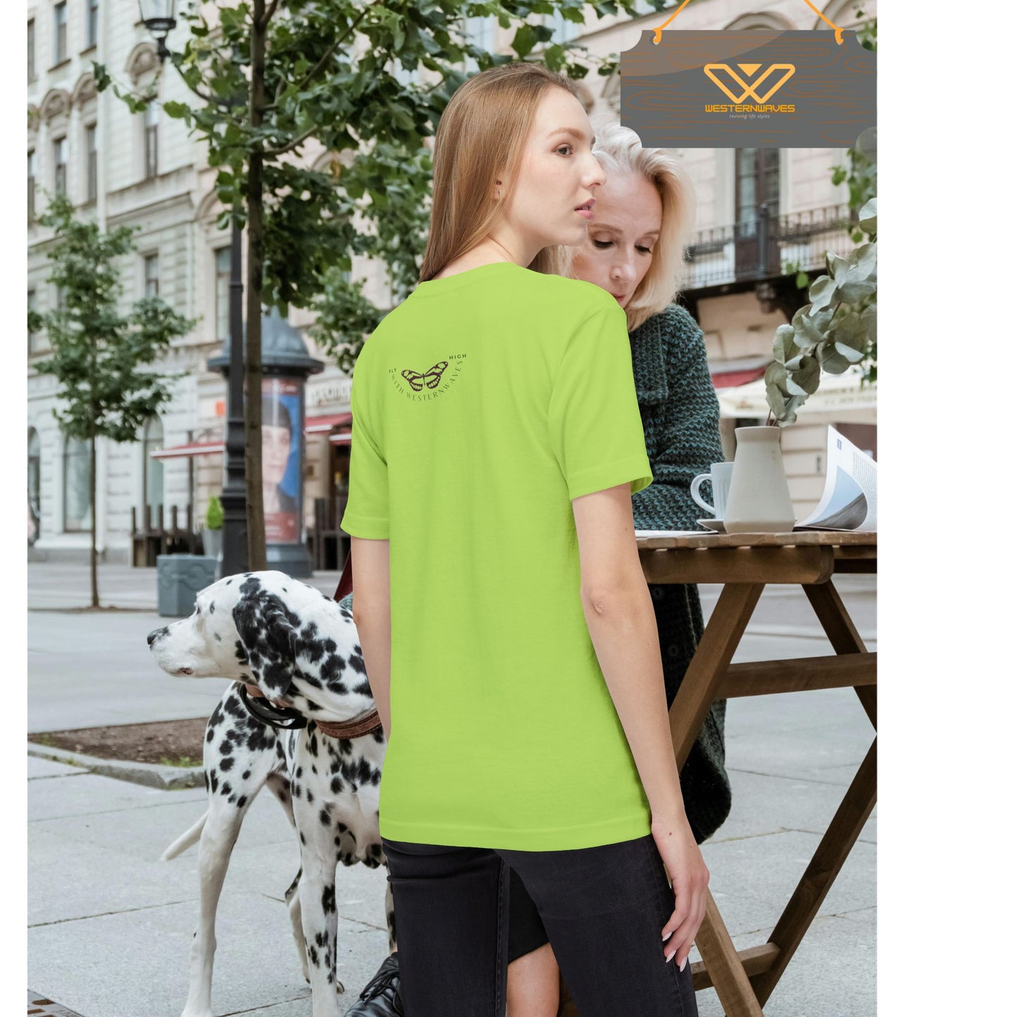 Unisex Midweight T-shirt, Made in USA_ N+ Series UMTS PT2WW007_ Limited Edition Design by WesternWaves: