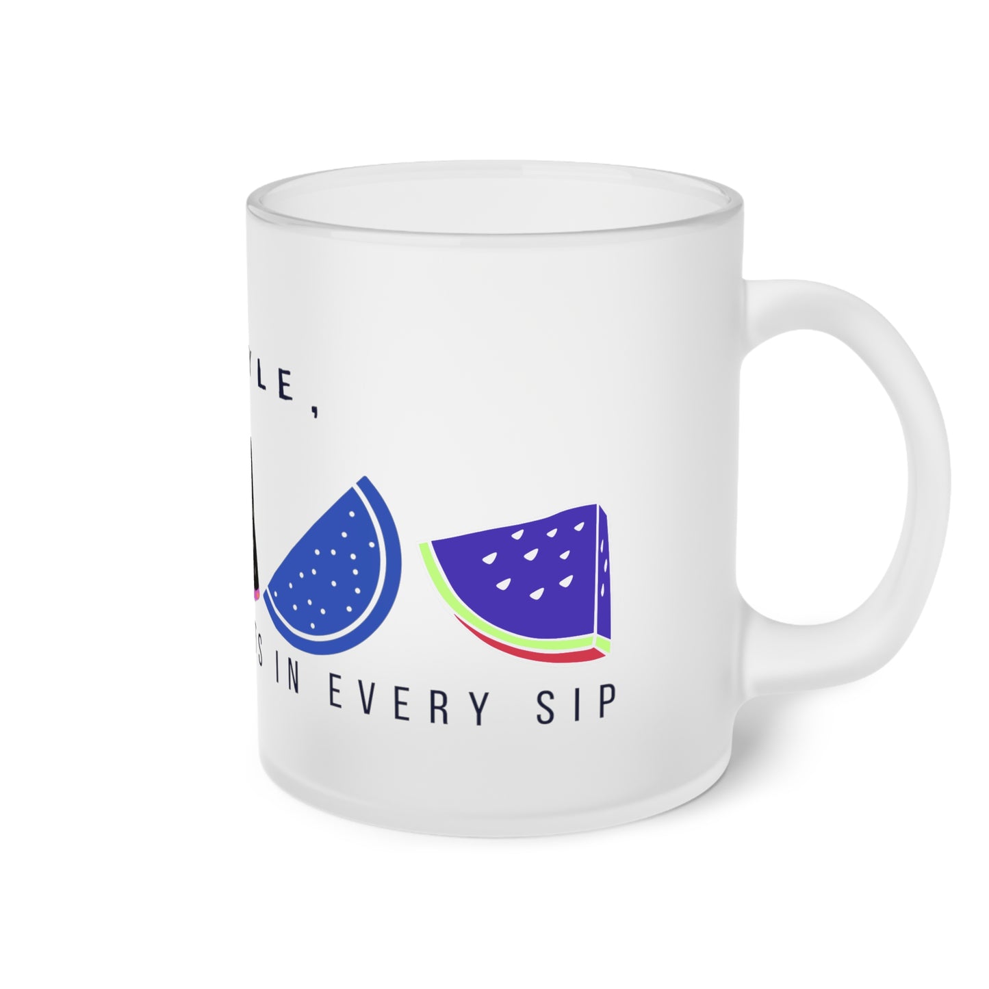 Frosted Glass Mug_ N+ Series FGM PT2WW009_ Limited Edition product by WesternWaves