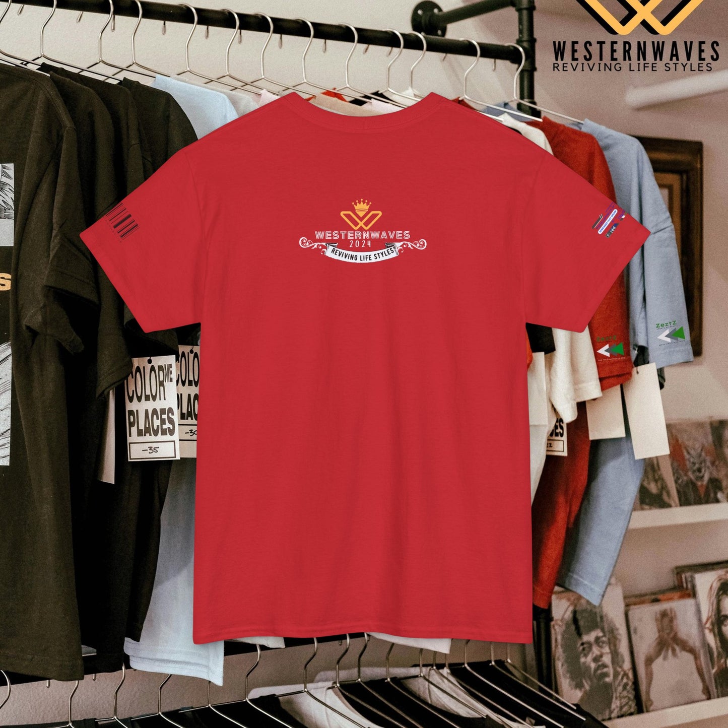Unisex Heavy Cotton Tee_ Crafted from premium 100% cotton_ N3+ Series UHCT PT2WW013_ Limited Edition Maximum Comfort by WesternWaves: