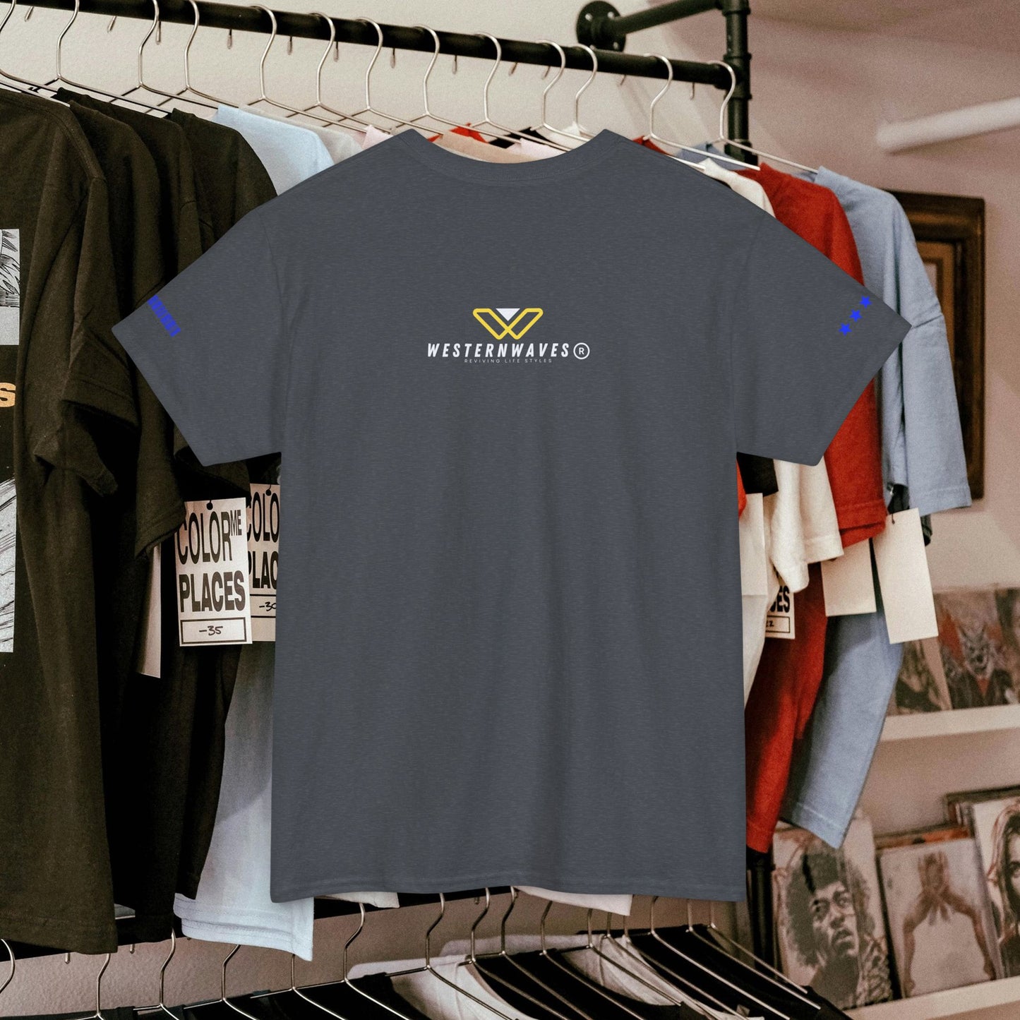 Unisex Heavy Cotton Tee_ Crafted from premium 100% cotton_ N2+ Series UHCT PT2WW009_ Limited Edition Maximum Comfort by WesternWaves: