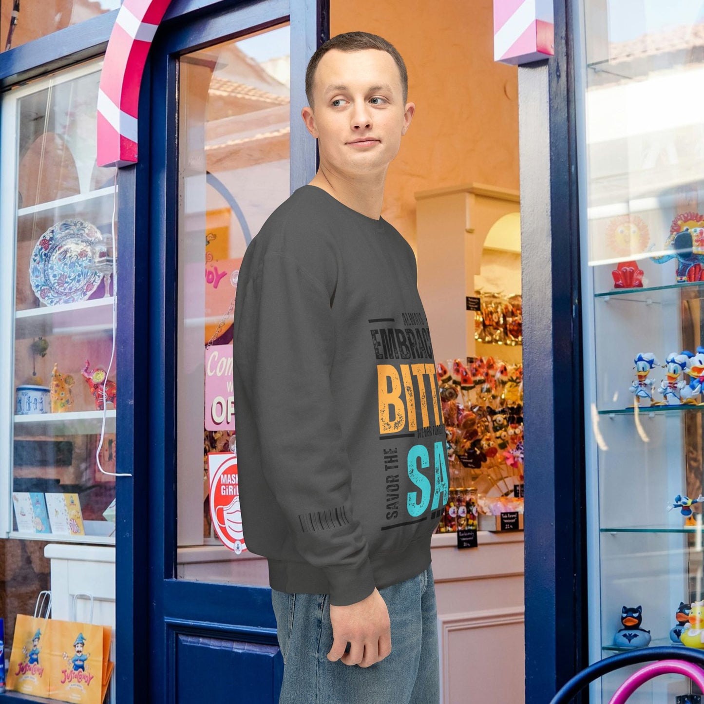 Unisex Lightweight Crewneck Sweatshirt_ N2 Series ULWCSS PT2WW005_Limited Edition Unparalleled Quality by WesternWaves: