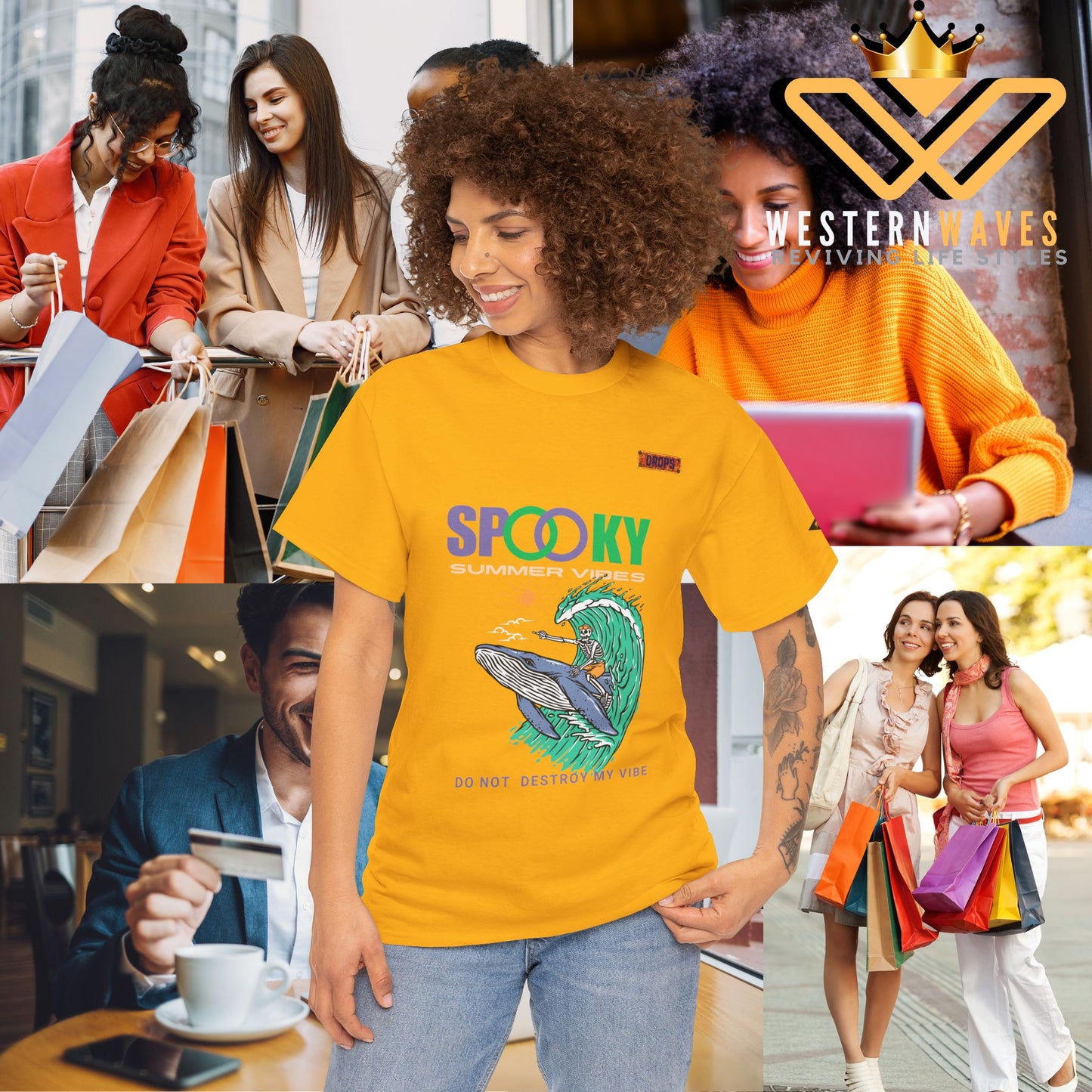 Unisex Heavy Cotton Tee_ Crafted from premium 100% cotton_ N2* Series UHCT PT2WV008_ Limited Edition Epitome of Comfort & Durability by WesternWaves: