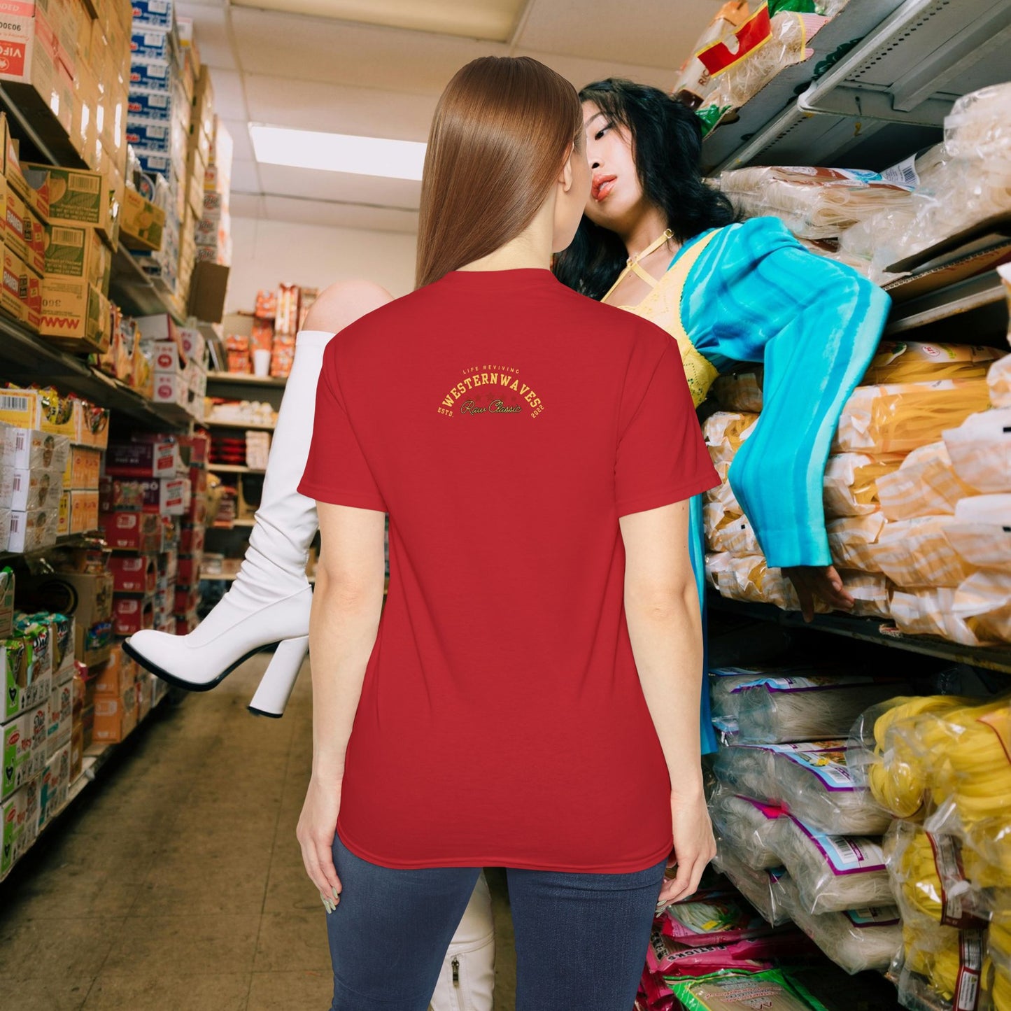 Unisex Ultra Cotton Tee_ Classic Comfort Unleashed_ N2+ Series USUCTEE PT2WW005_ Limited Edition Maximum Comfort & Style by WesternWaves: