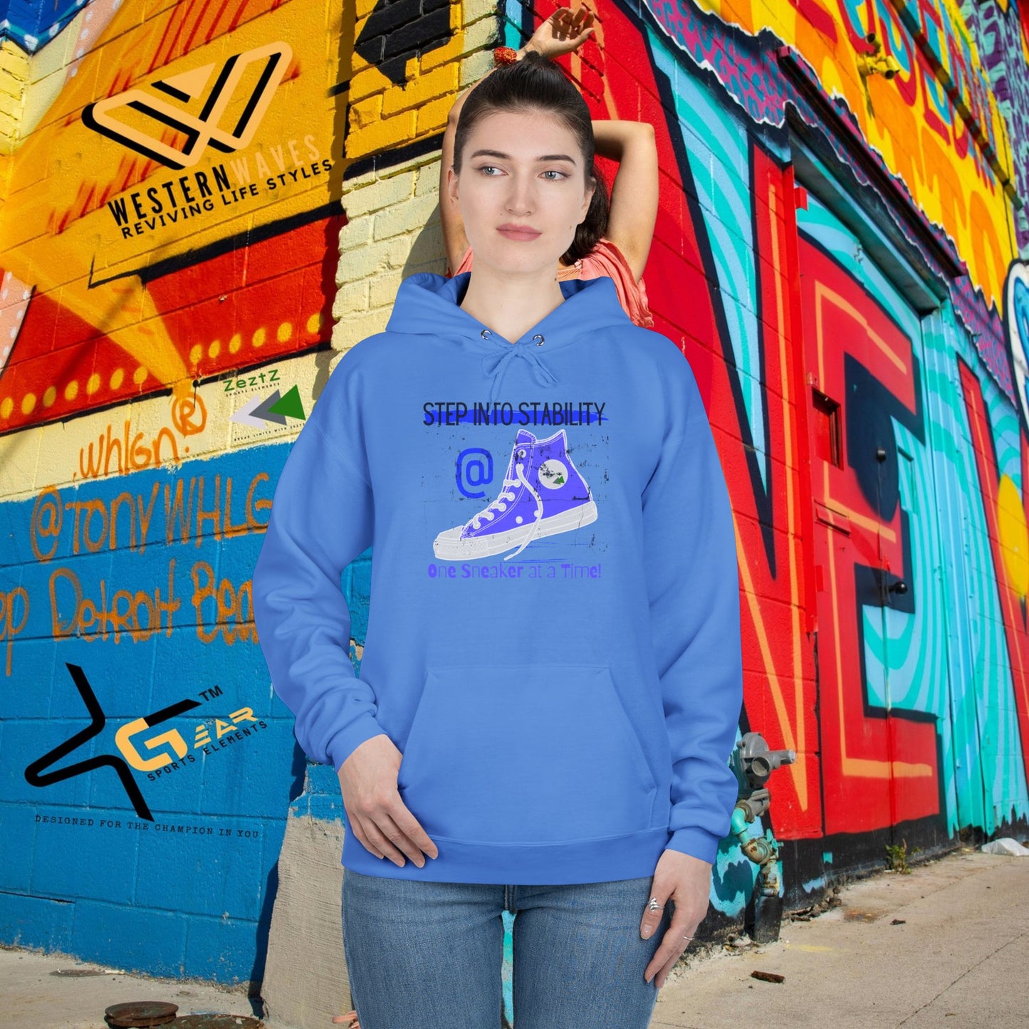 Unisex EcoSmart® Pullover Hoodie Sweatshirt_ N2+ Series USESPOHSS PT2WW001_ LImited Edition Quality Garment by WesternWaves: