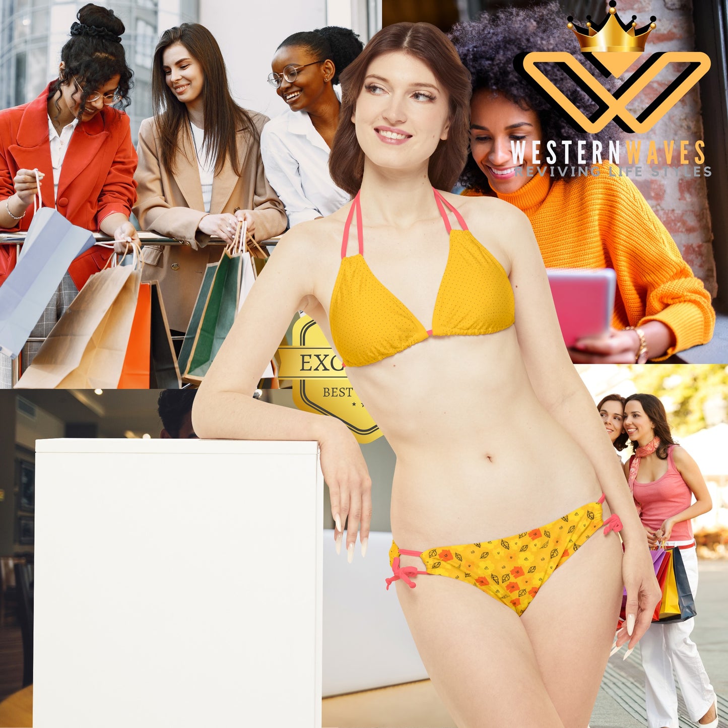 Strappy Bikini Set (AOP)_ N+ Series SBS(AOP) PT2WW002_ Limited Edition by WesternWaves