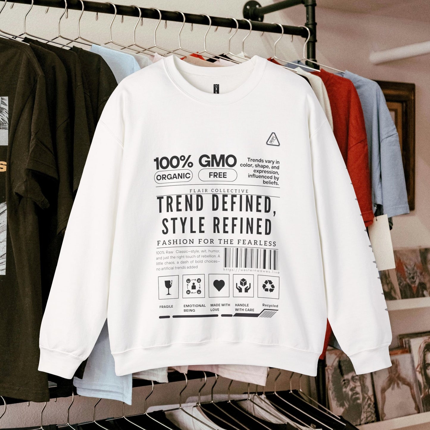 Unisex Heavy Blend™ Crewneck Sweatshirt_ N2 Series SPW UHBCSS PT2WW003_ Limited Edition 'DROPS' Brand Raw Classics by WesternWaves: