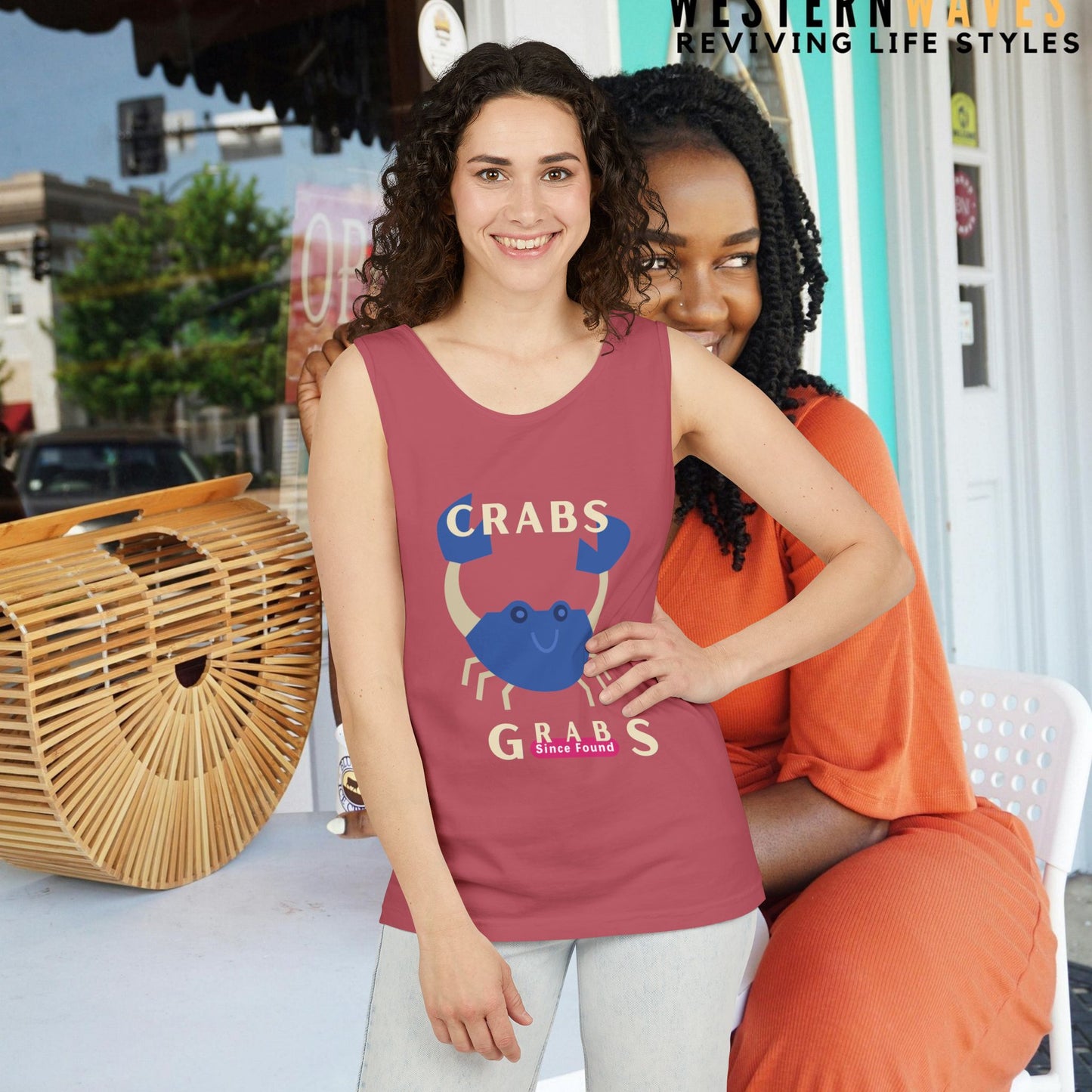 Unisex Garment-Dyed Tank Top_ N2+ Series USGDTT PT2WW013_ Limited Edition Comfort & Style by WesternWaves: