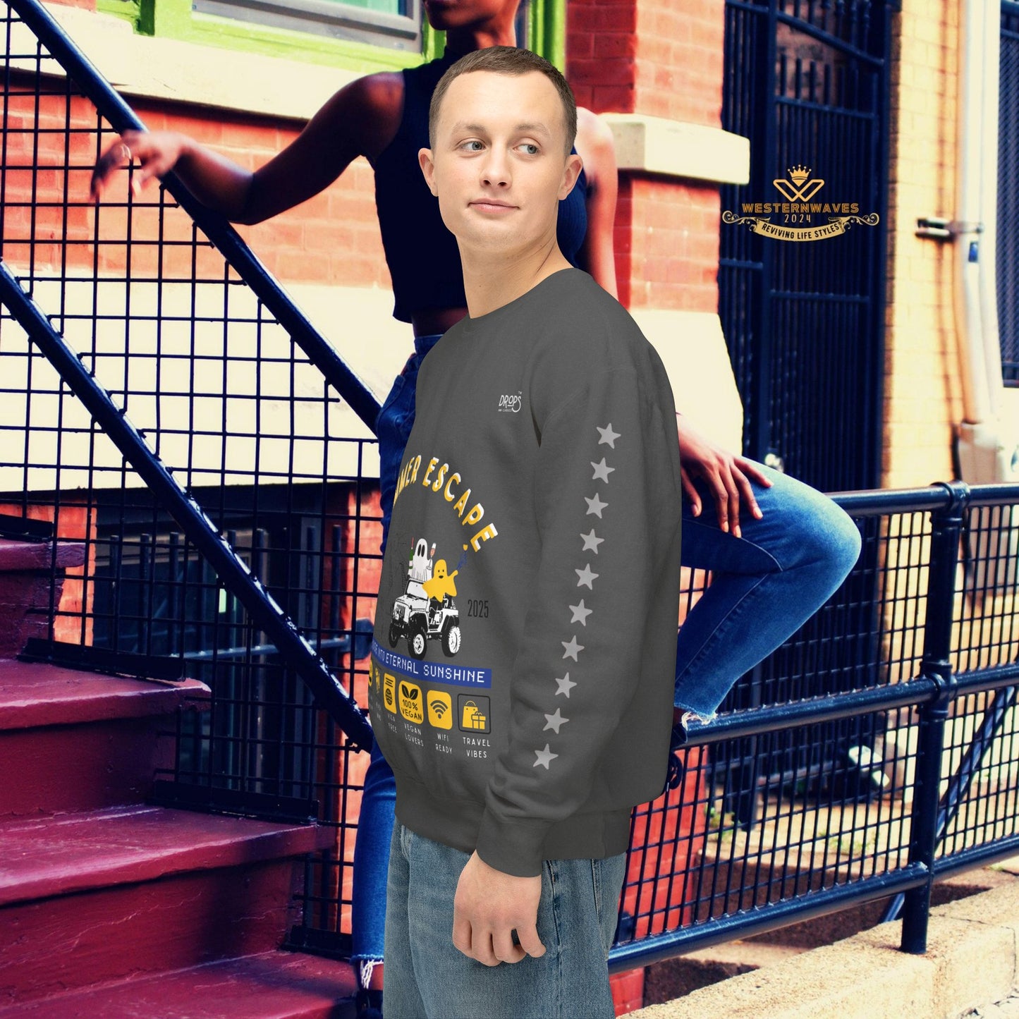 Unisex Summer Escape Crewneck Sweatshirt - Cruise into Eternal Sunshine_ 10 May 2025_ 001