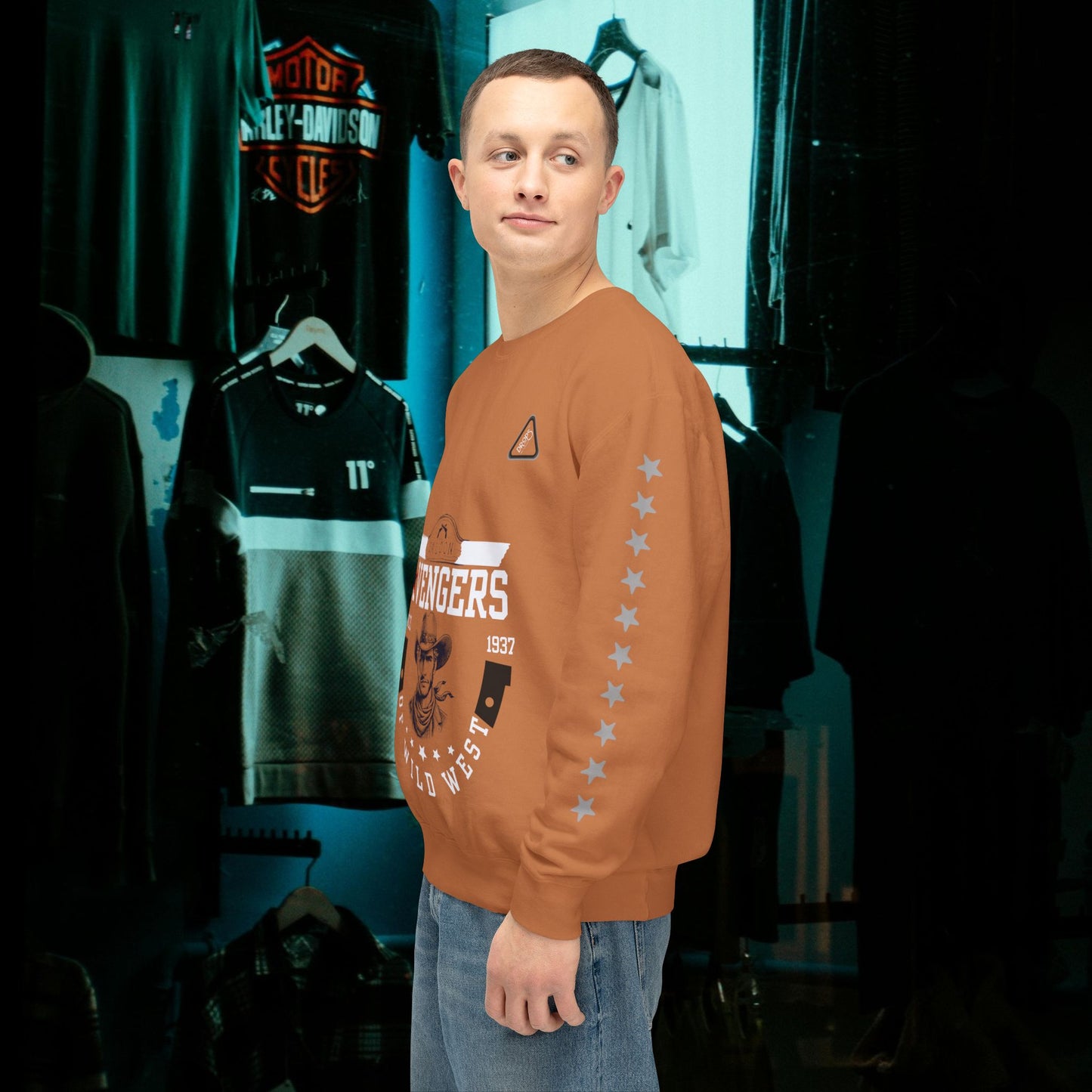 Unisex Lightweight Sweatshirt_ N7* Series USLWSS PT2WW002_ Limited Edition by WesternWaves: