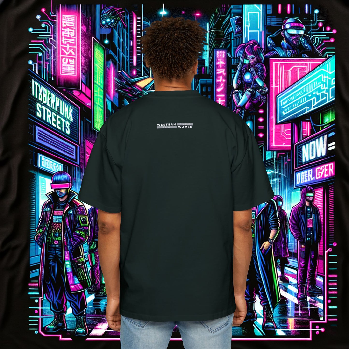 Men's Oversized Graphic Tee_ Series N8+ MENSOSGTEE PT2WW001_ Series SHD 008_ Limited Edition Unique Casual Wear by WesternWaves: