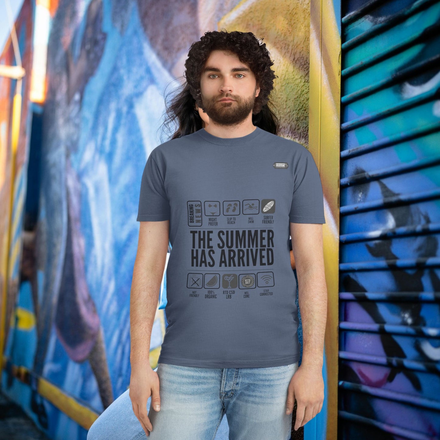 Unisex Faded Shirt_ N8* Series USFADEDSHIRT PT2WW001_ Limited Edition Warm Vibes by WesternWaves: