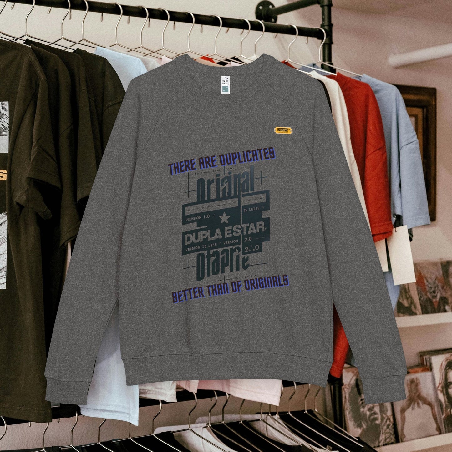 Unisex French Terry Raglan Crewneck Sweatshirt_ 25 June 2025_ Limited Edition Casual Streetwear by WesternWaves: