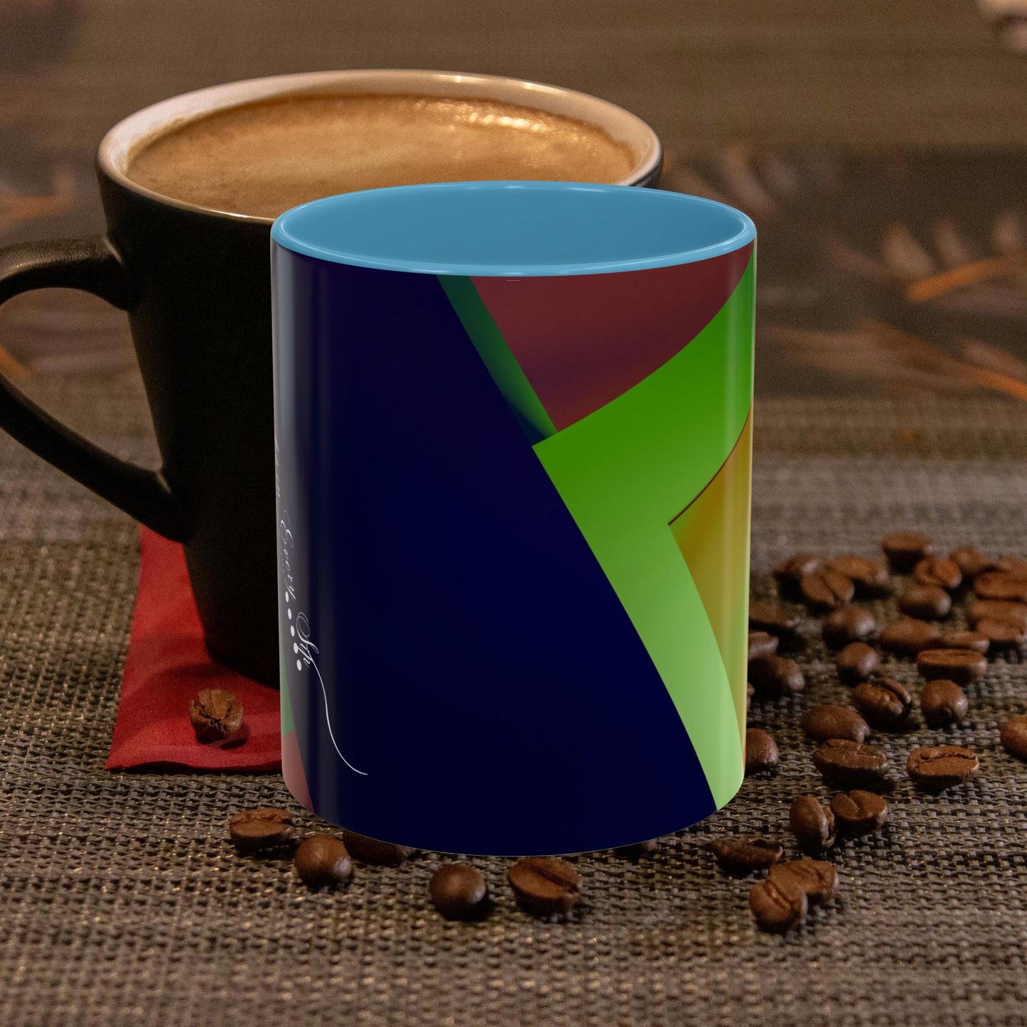 Accent Coffee Mug 11, 15oz_ N3+ Series ACM11OZ PT2WW018_ Limited Edition Perfect Blend of Style by WesternWaves: