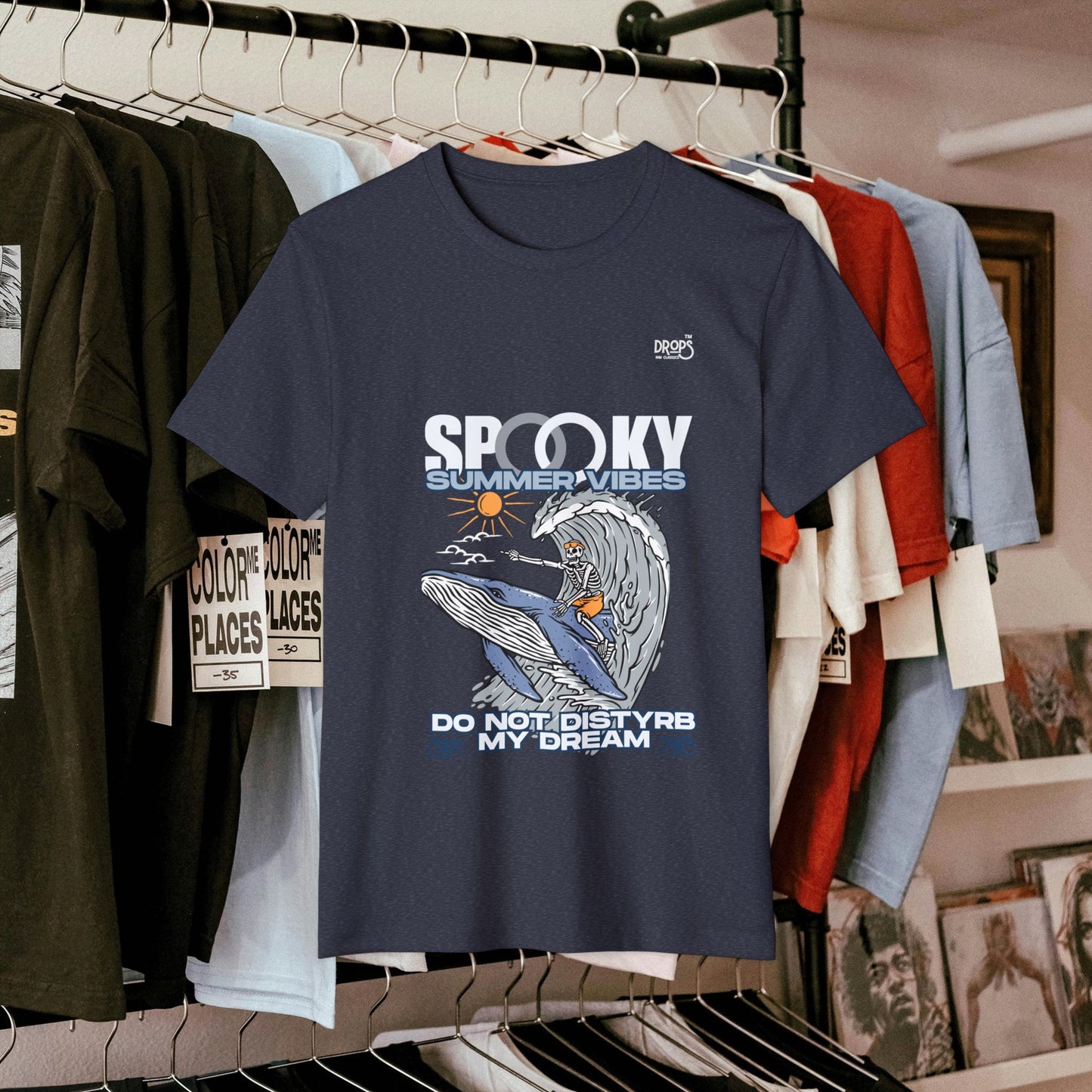 Spooky Summer Vibes Unisex Organic T-Shirt - Eco-Friendly Graphic Tee_ 09 May 2025_ 002
