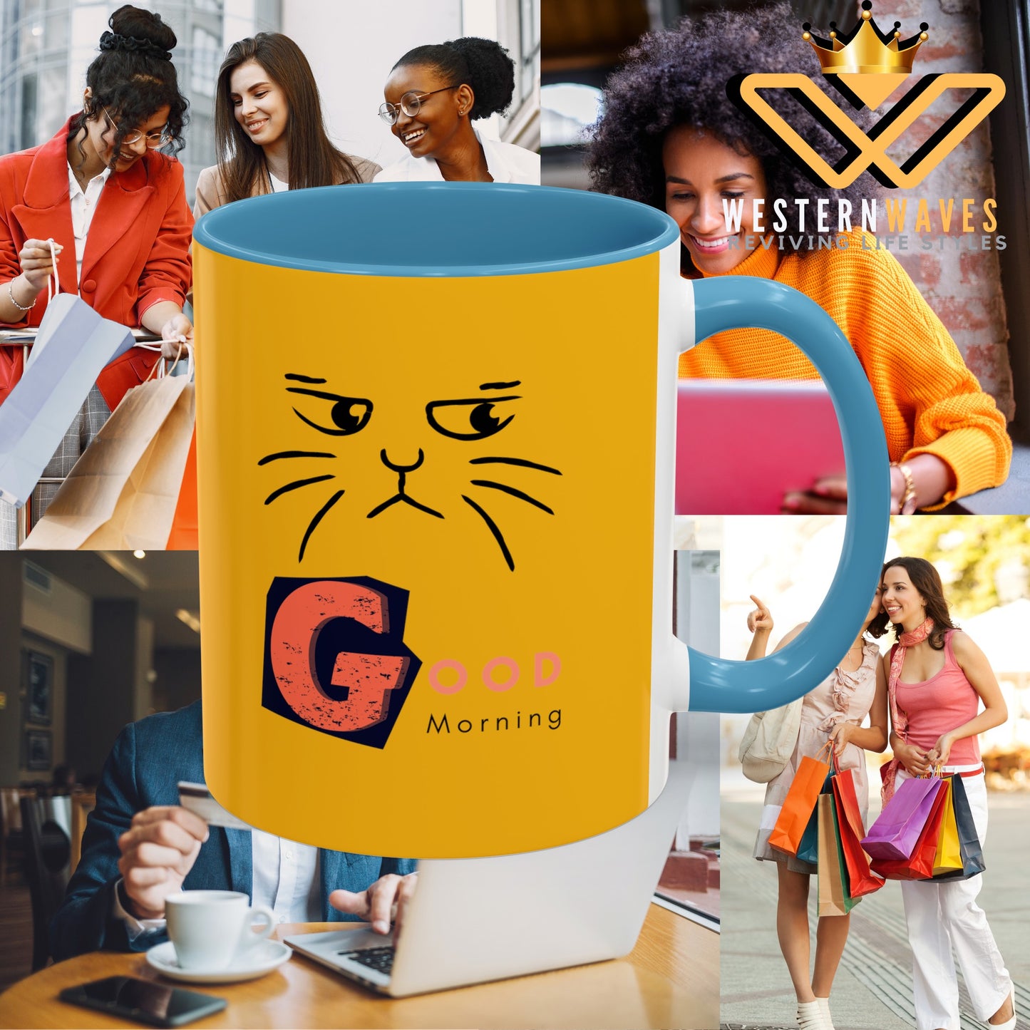 Accent Coffee Mug (11, 15oz)_ N+ Series ACMUG PT2WW001_ Limited Edition Mug by WesternWaves