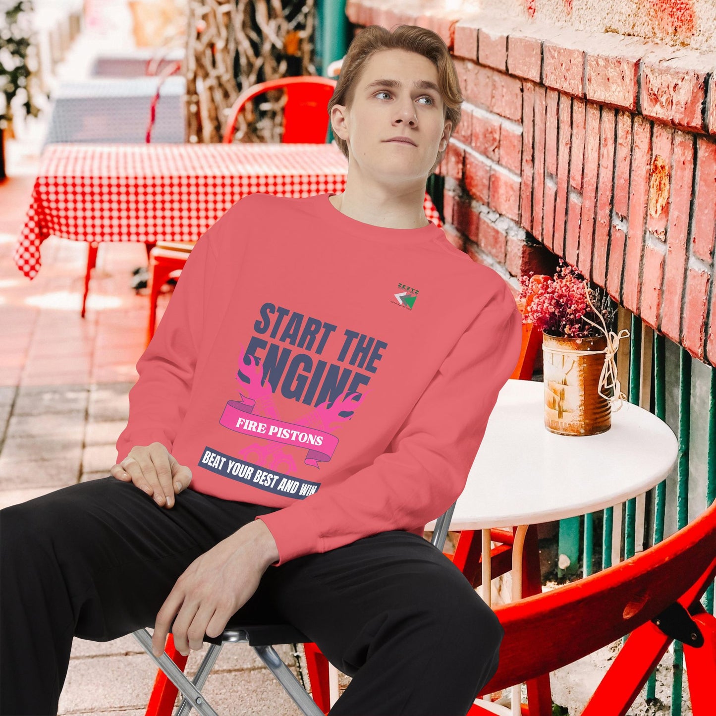 Unisex Garment-Dyed Sweatshirt_ N2 Series USGDSS PT2WW002_ Limited Edition Masterpiece of ‘ZeztZ’ Sports Brand _ Luxury & Casual Comfort by WesternWaves: