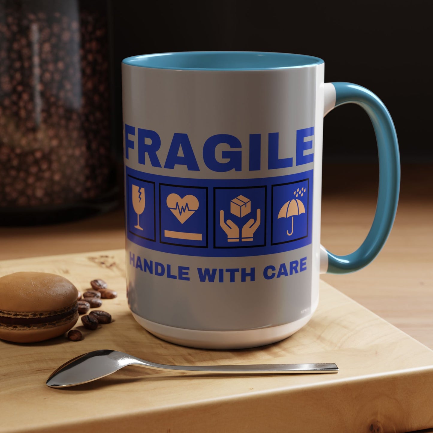 Accent Coffee Mug 11, 15oz_ N2+ Series ACM11OZ PT2WW006_ Vibrant Limited Edition Design by WesternWawes: