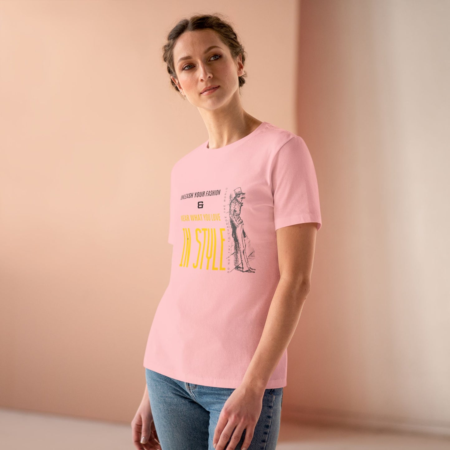 Women's Cotton Tee_ N2 Series WCTEE PT2WW001_ Cozy Comfort Limited Edition By WesternWaves: