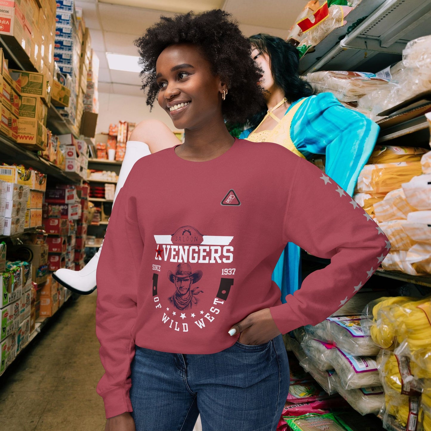 Unisex Lightweight Sweatshirt_ N7* Series USLWSS PT2WW002_ Limited Edition by WesternWaves: