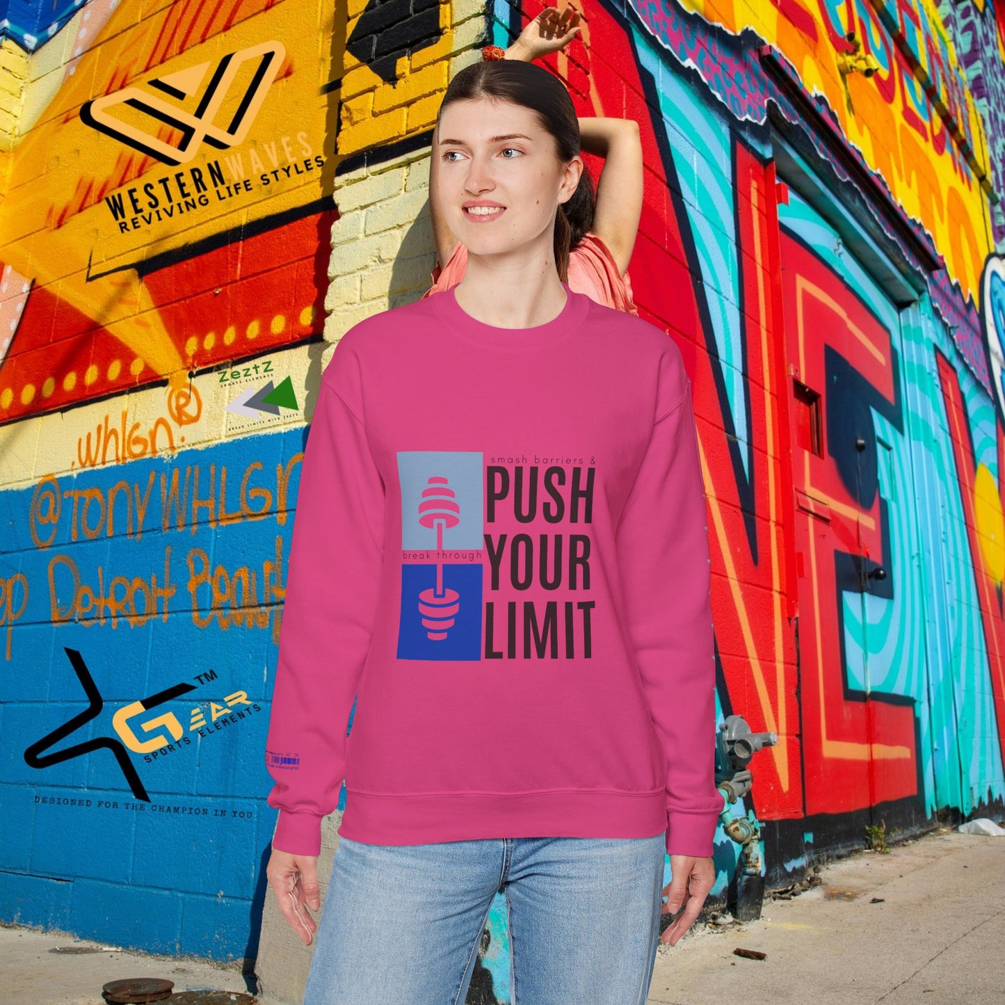 Unisex Heavy Blend™ Crewneck Sweatshirt_ N+ Series UHBCSS PT2WW027_ Limited Edition by WesternWaves: